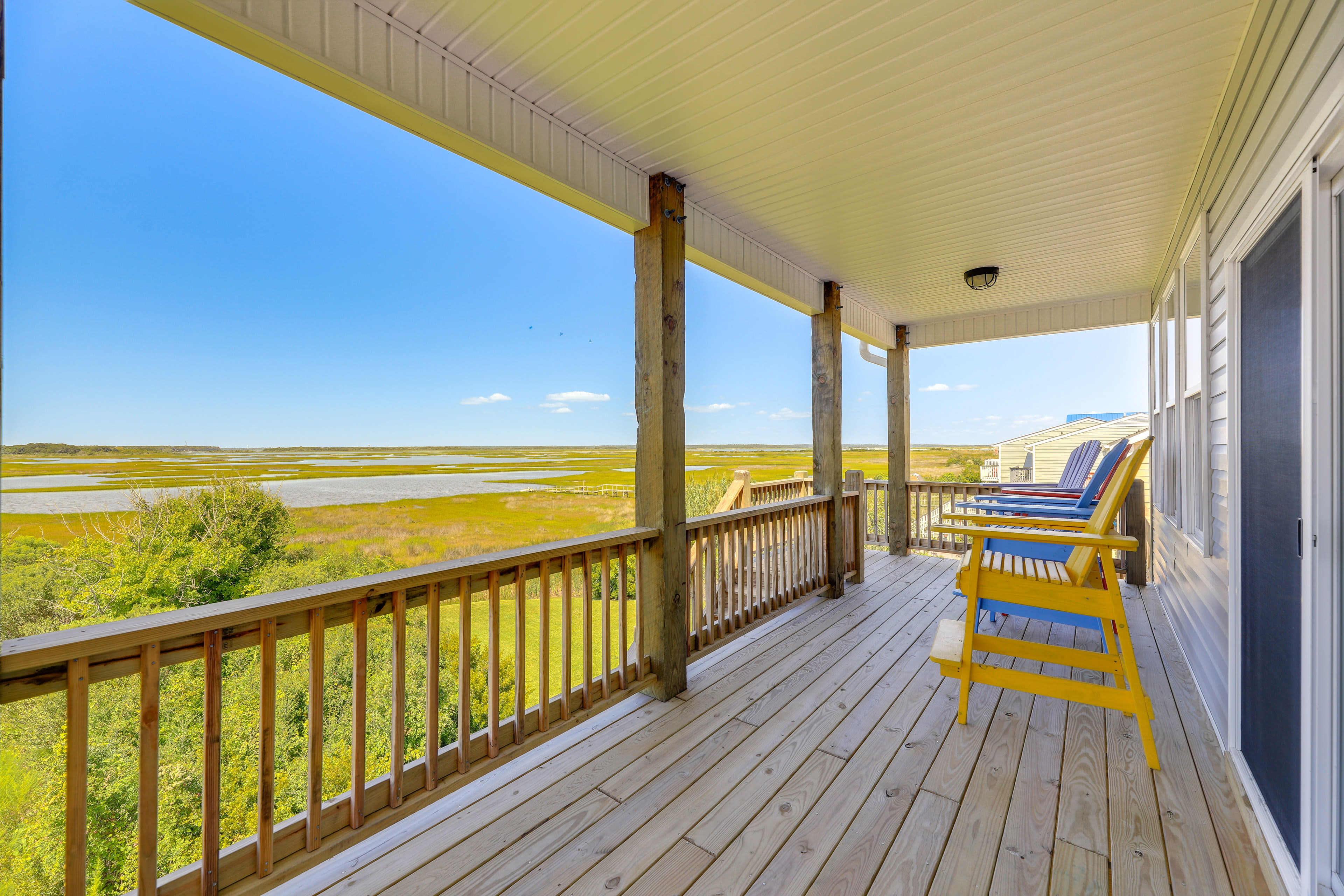 Deck | Outdoor Seating Areas | Walk to Beaches