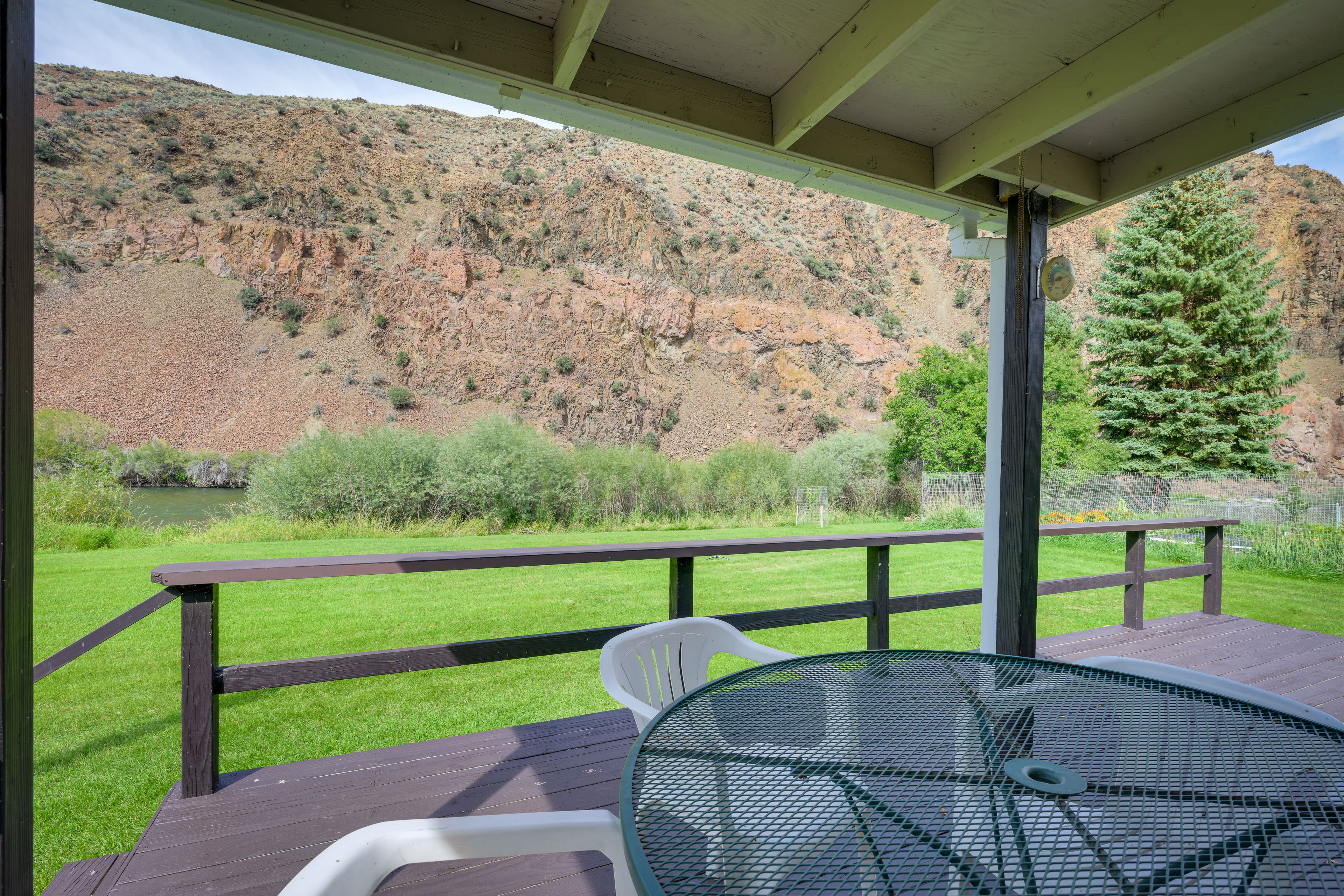 Deck | Dining Area | Mountain Views