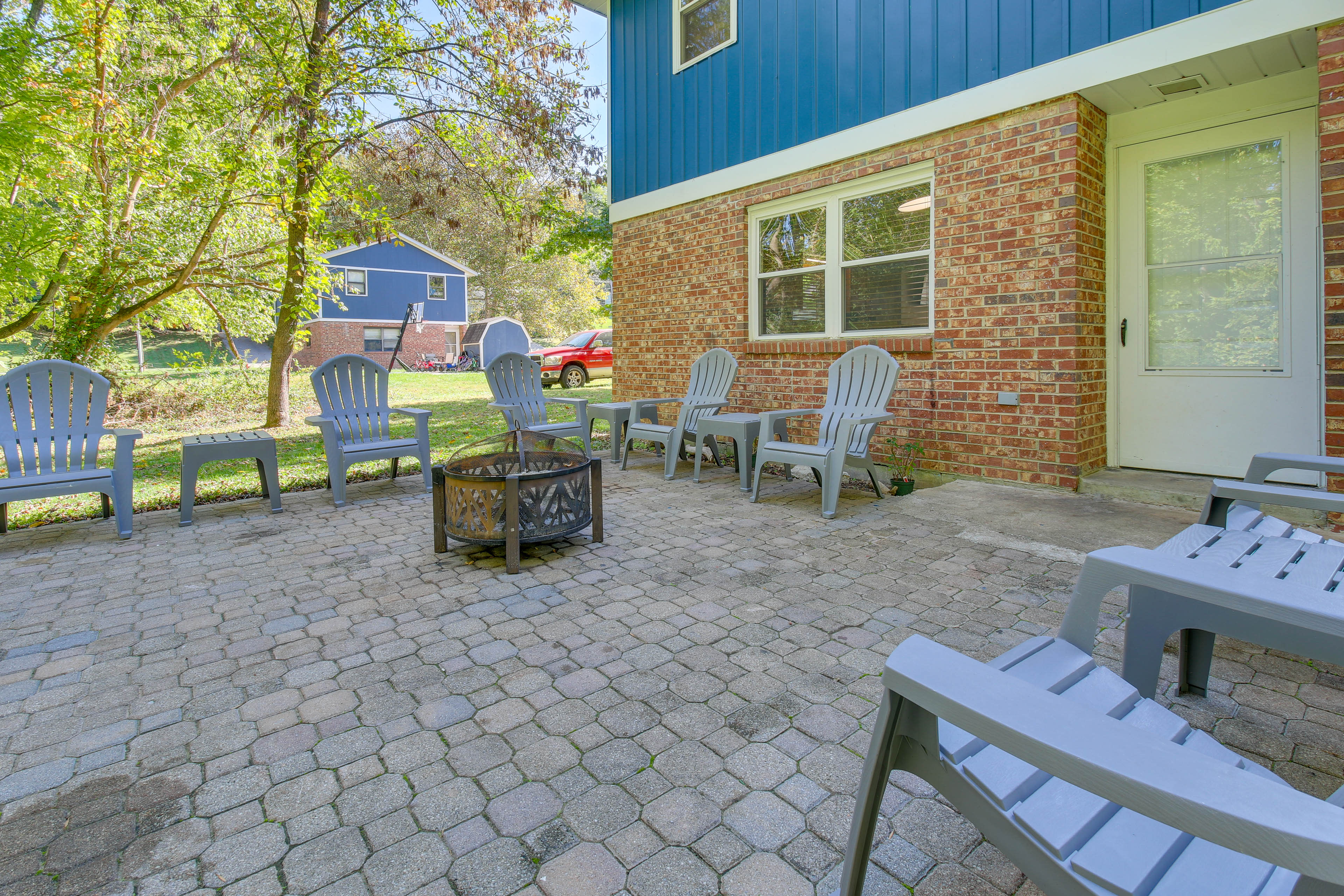 Private Backyard Area | Gas Grill/Smoker Combo | Ample Seating