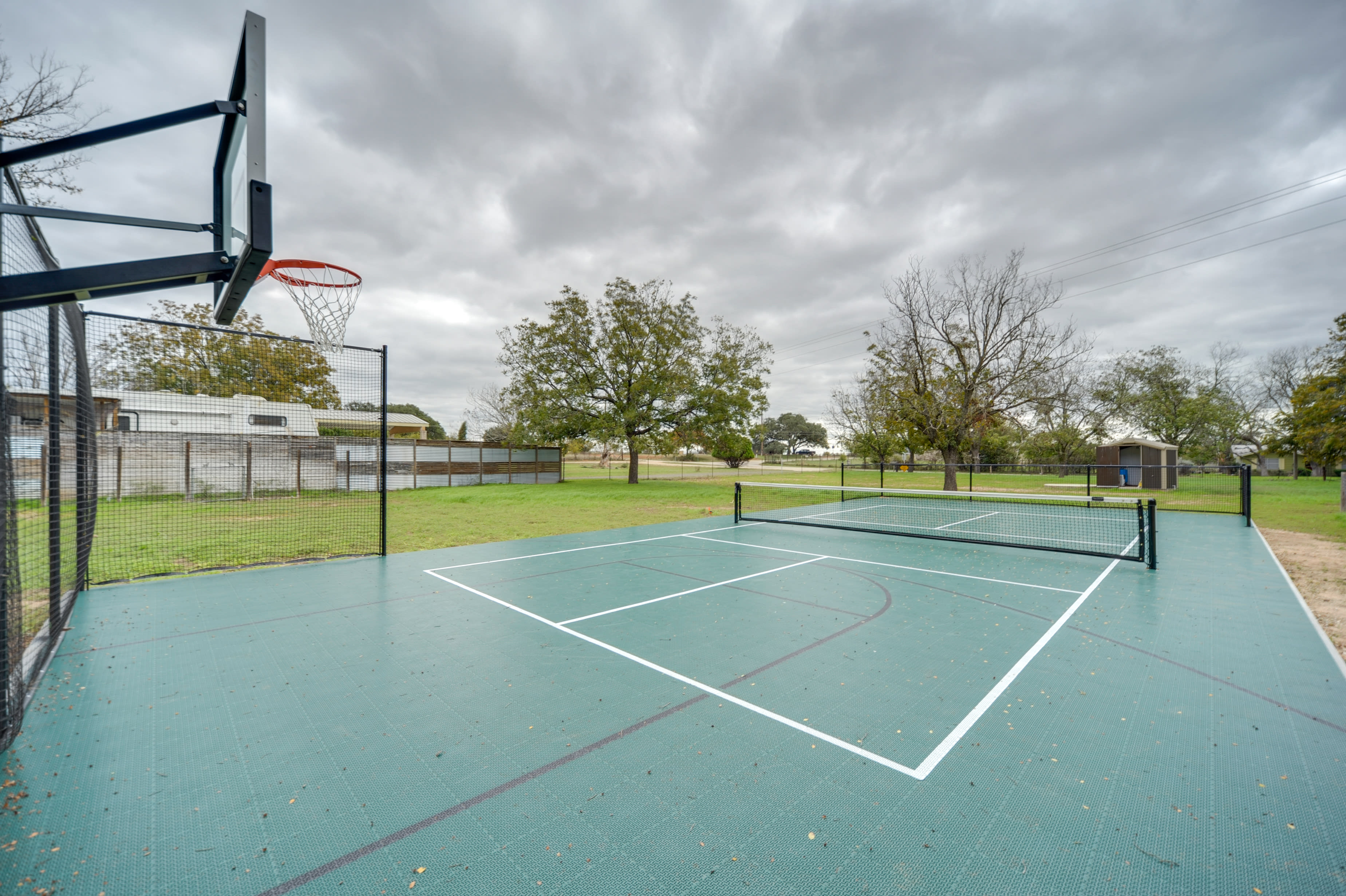 Pickleball Court | Basketball Hoop