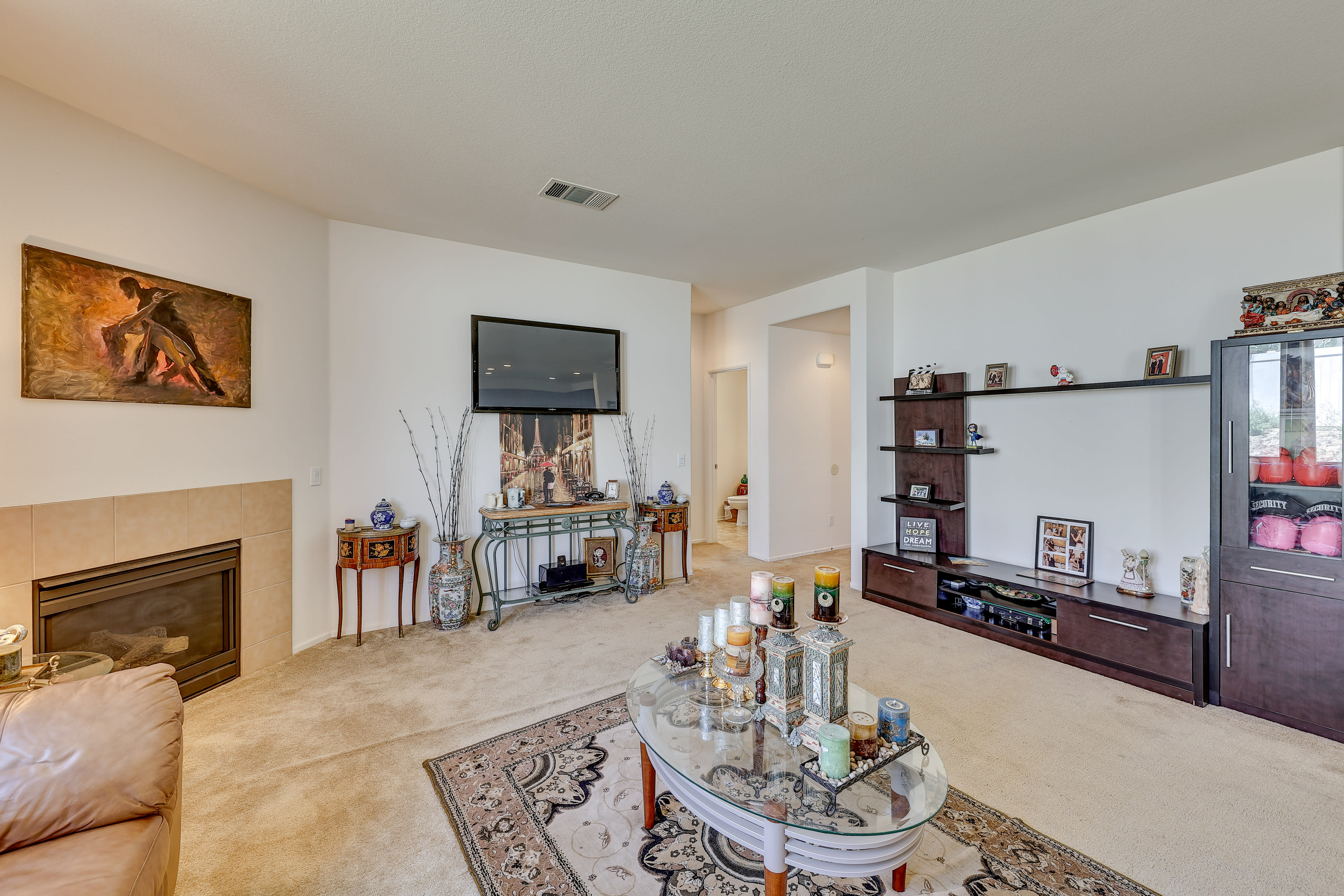 Living Room | 1st Floor | Smart TV | Gas Fireplace | Central A/C + Heating
