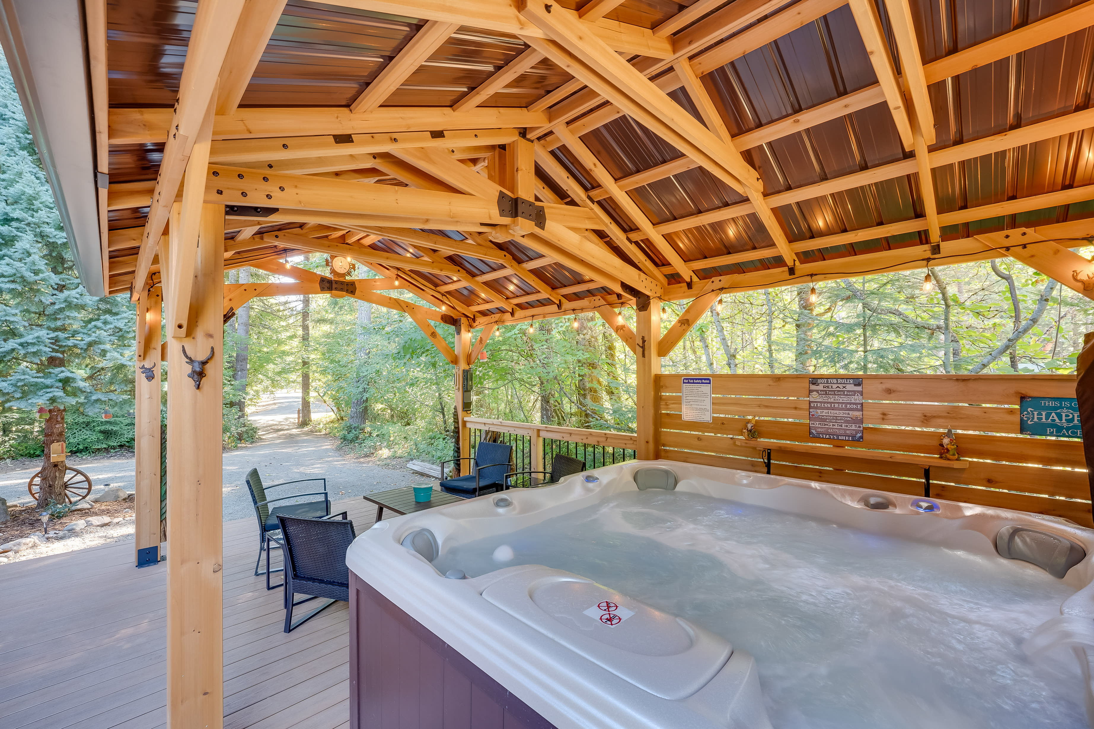 Private Pavilion | Private Hot Tub | Lounge Seating