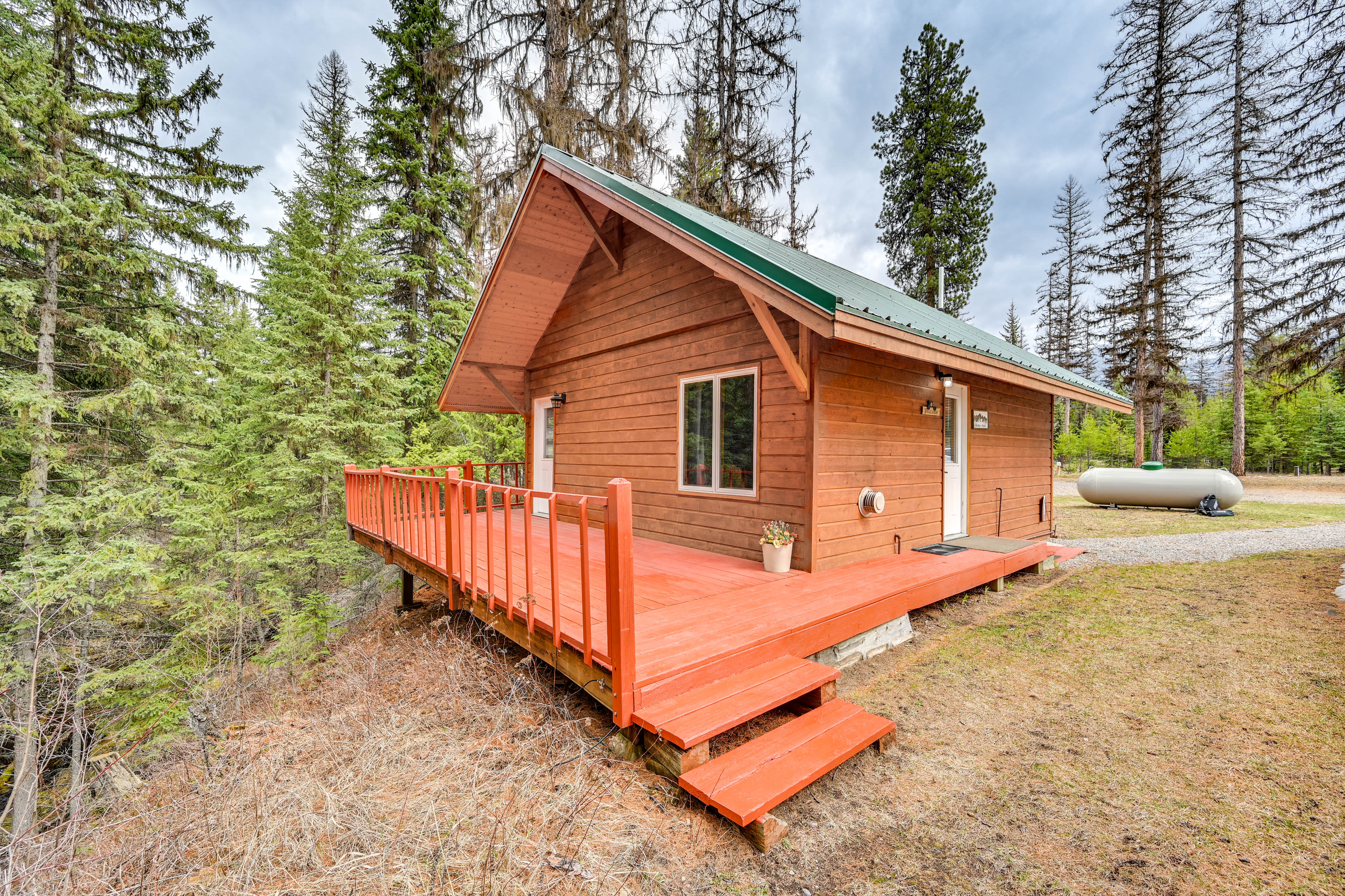 Cabin Exterior | Wraparound Deck | Swan River On-Site