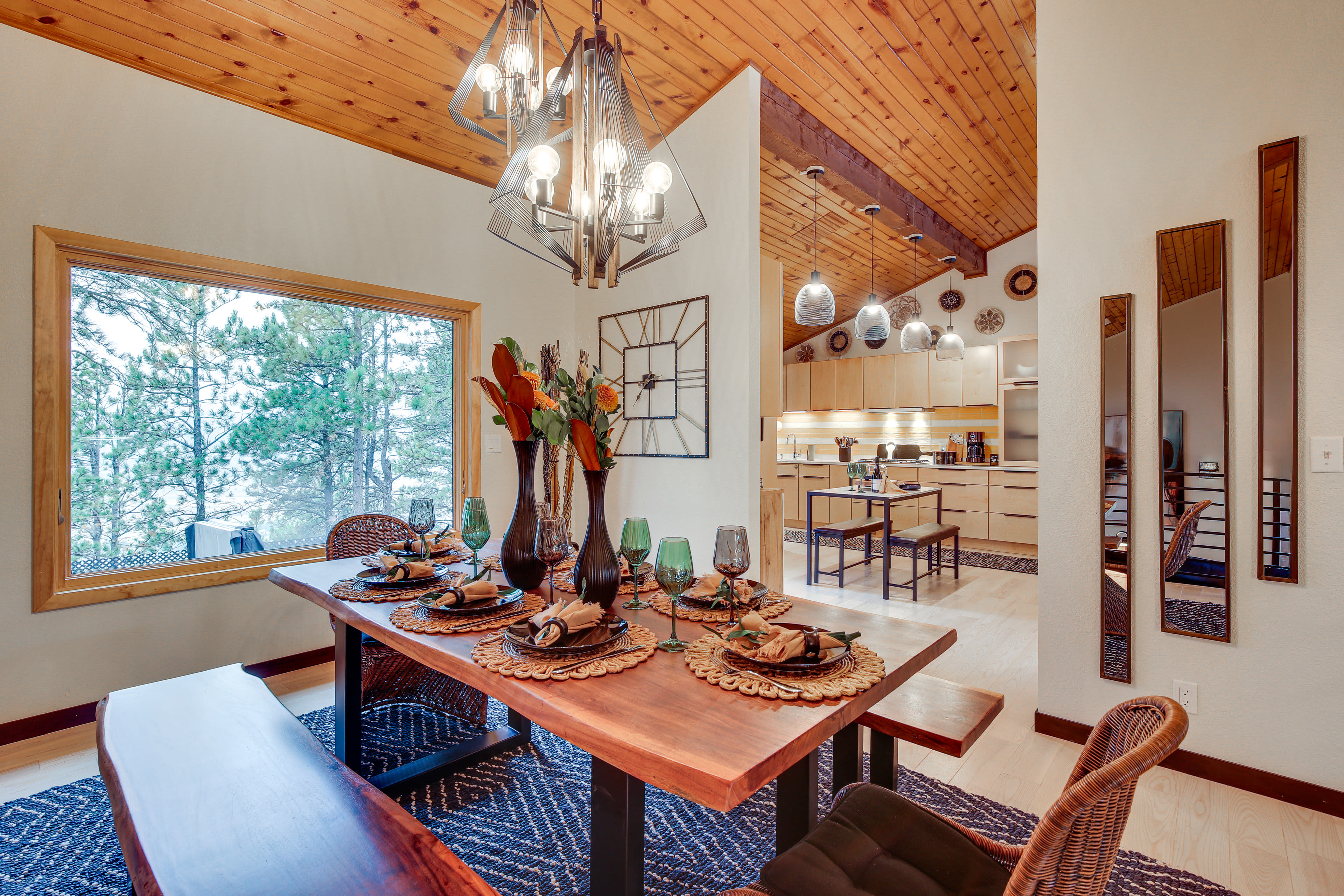 Dining Area | Wine Glasses | Multi-Level Home