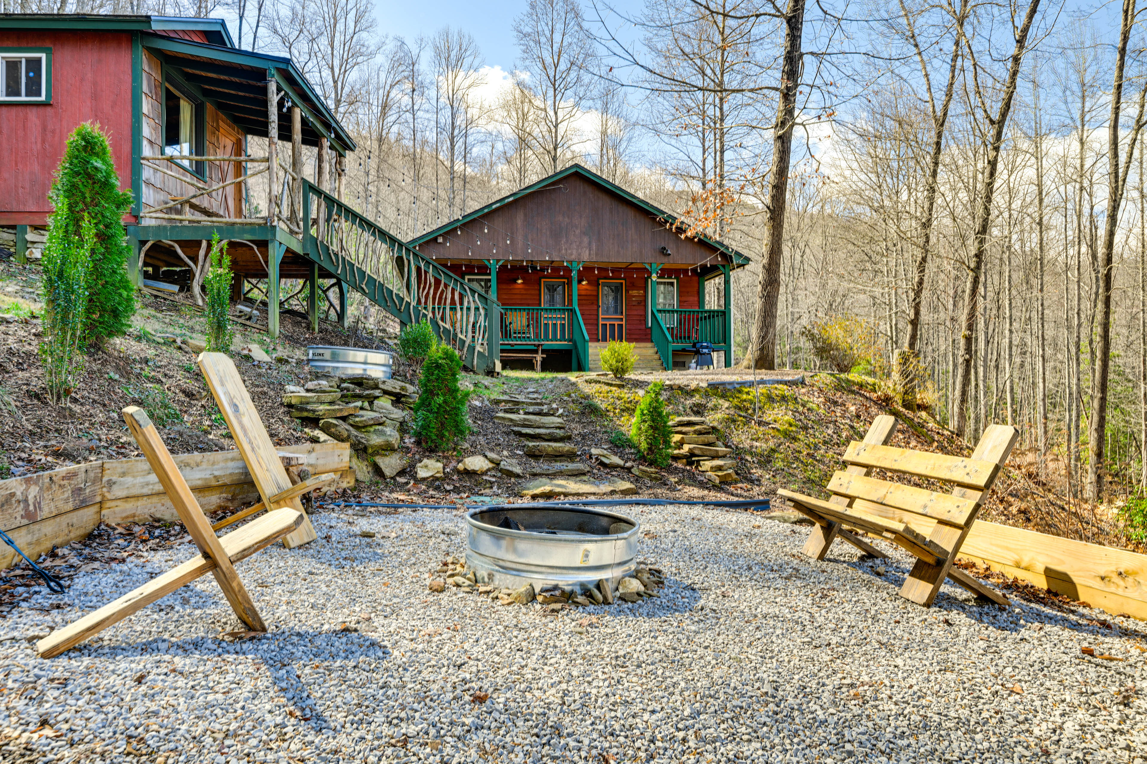 Smoky Mountain Cabin w/ Camping Area + Fire Pit!