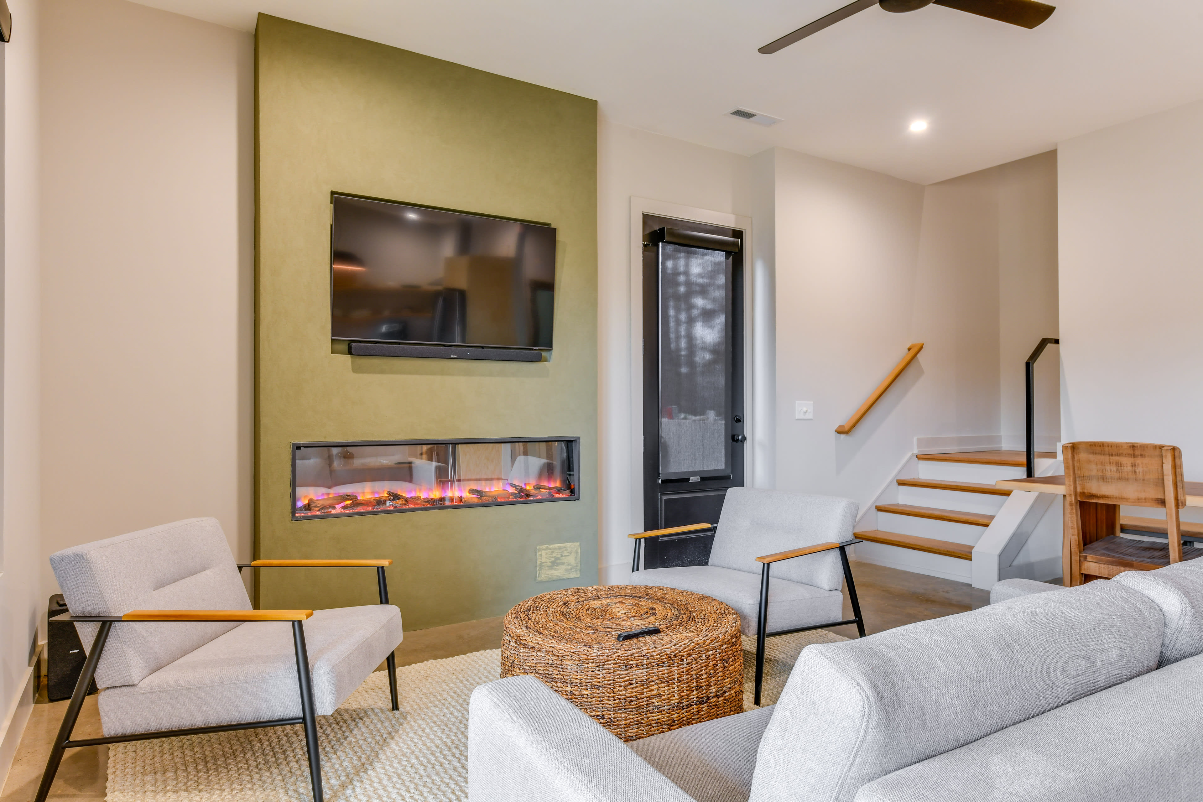 Living Room | Electric Fireplace | Smart TV