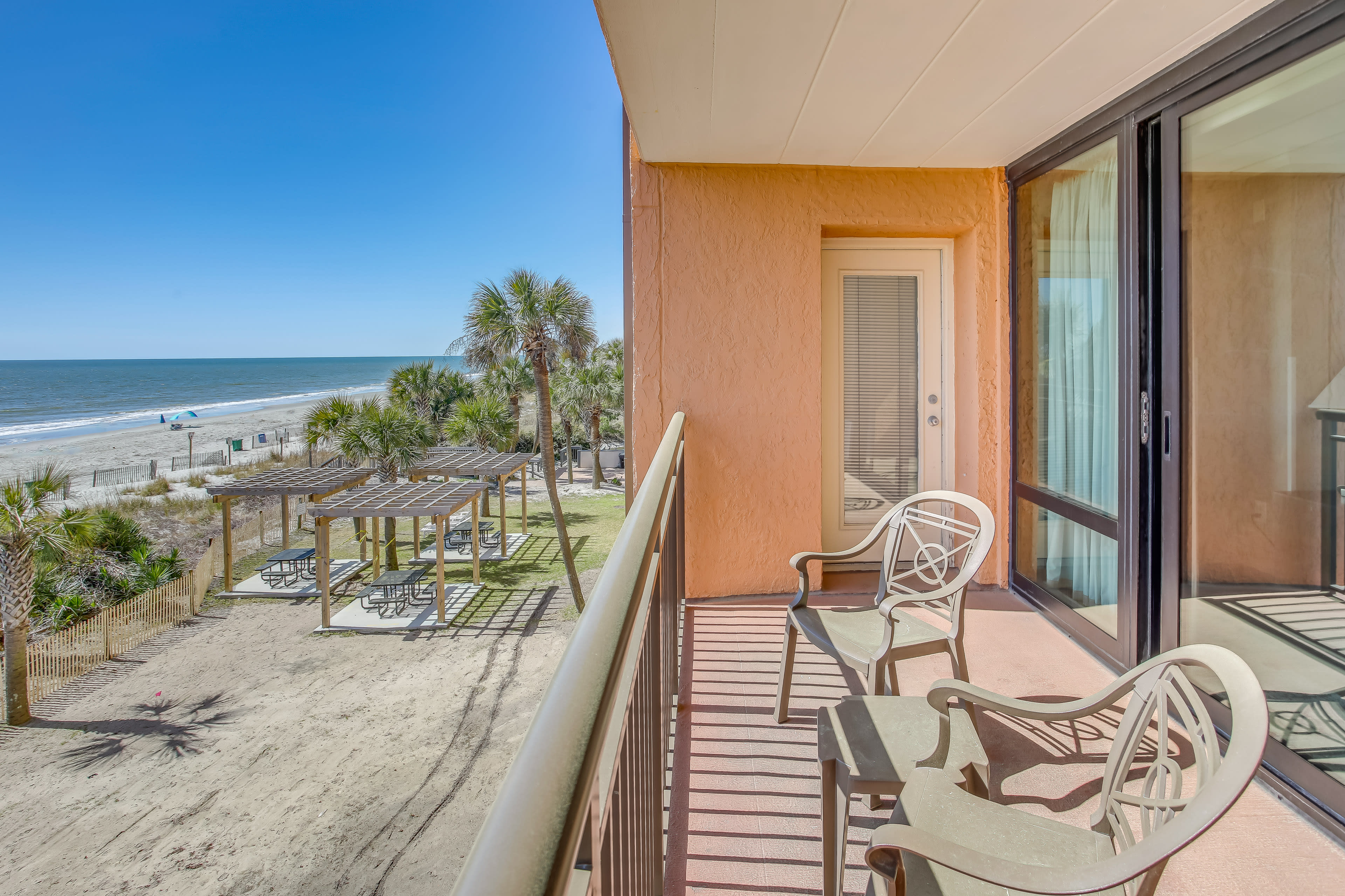 Balcony | Ocean Views | 3rd-Floor Unit | Elevator Access