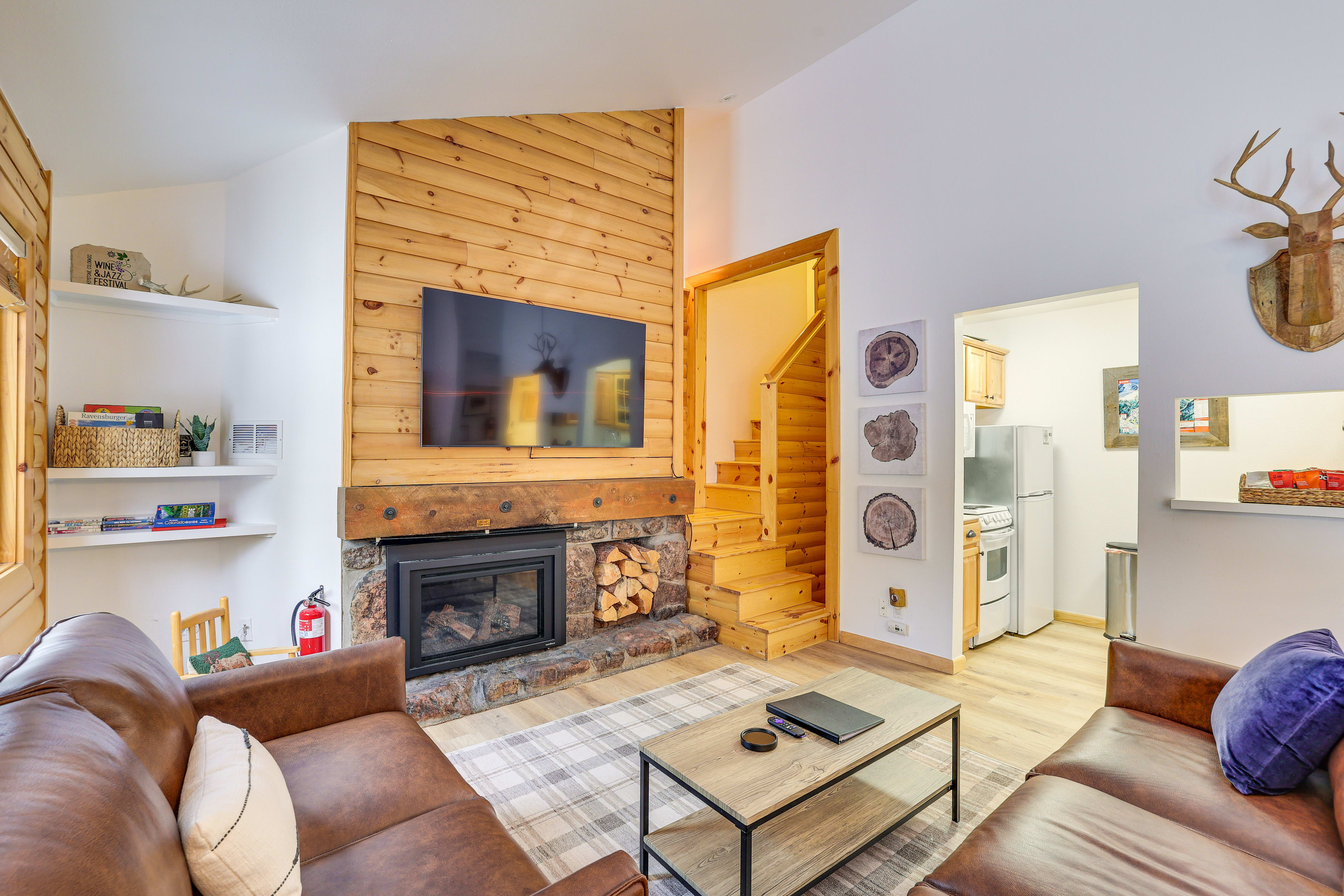 Living Room | 1st Floor | Fireplace | Smart TV