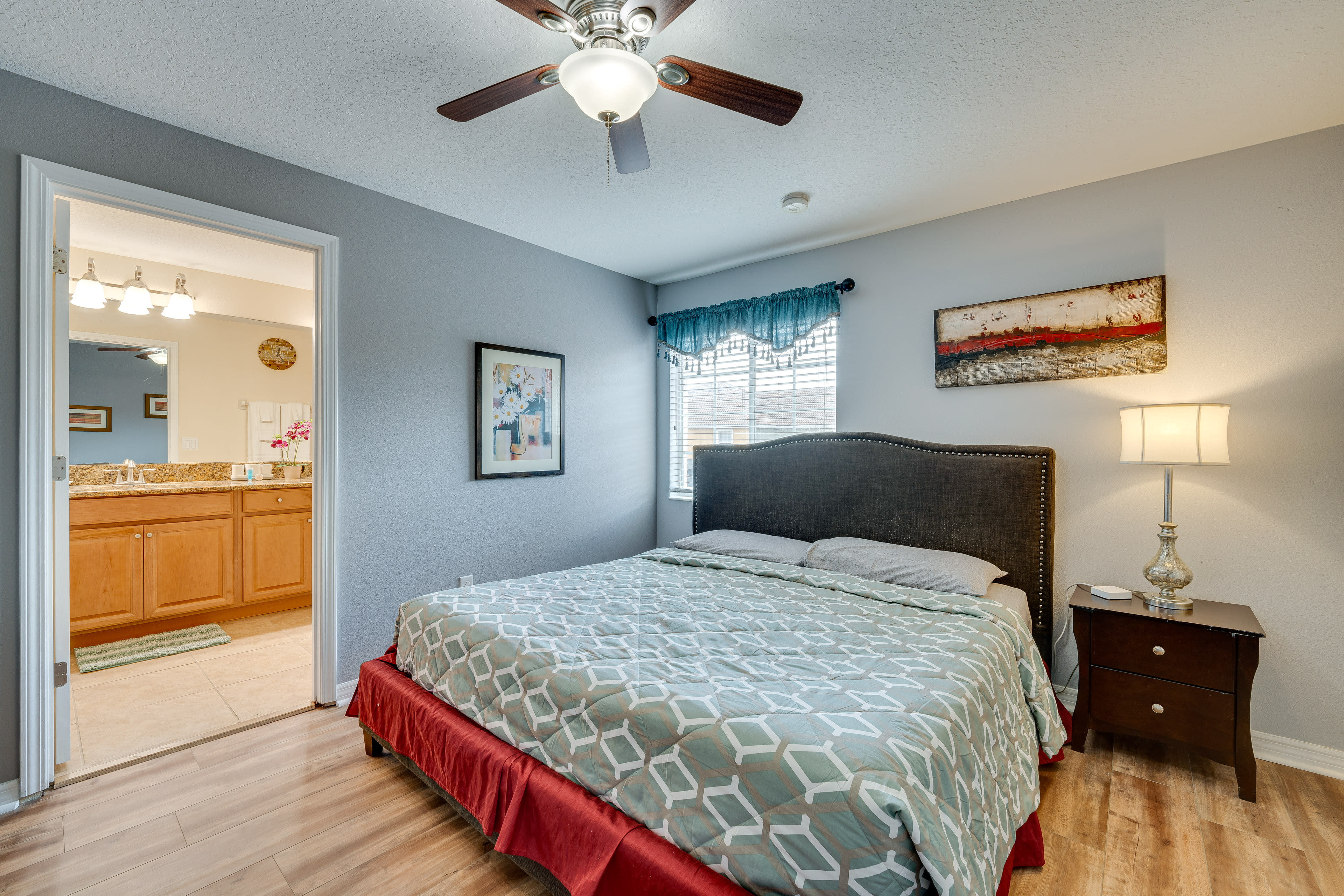 Bedroom 1 | 2nd Floor | California King Bed | Smart TV | Linens Provided