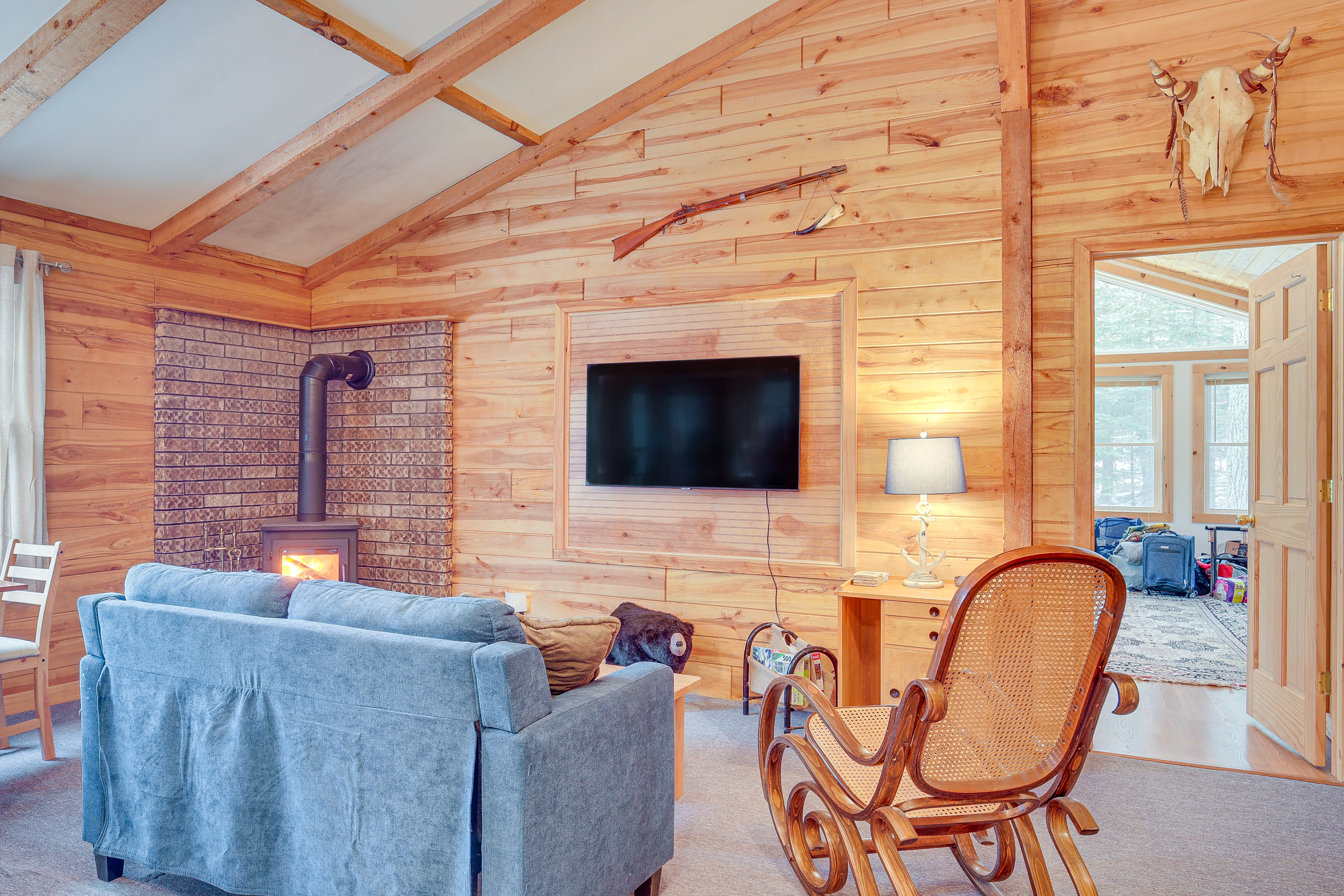 Living Room | Main Floor | Smart TV | Wood-Burning Stove