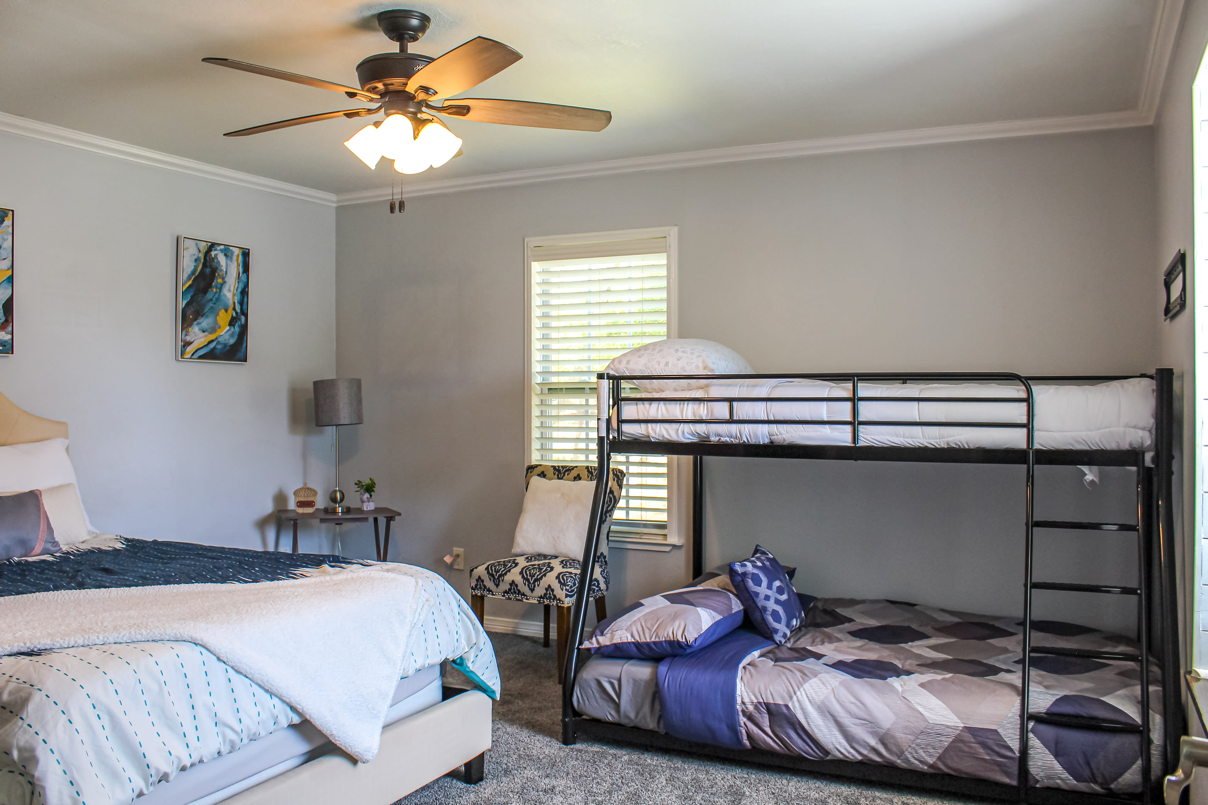 Bedroom 3 | Queen Bed | Twin/Full Bunk Bed | Walk-In Closet