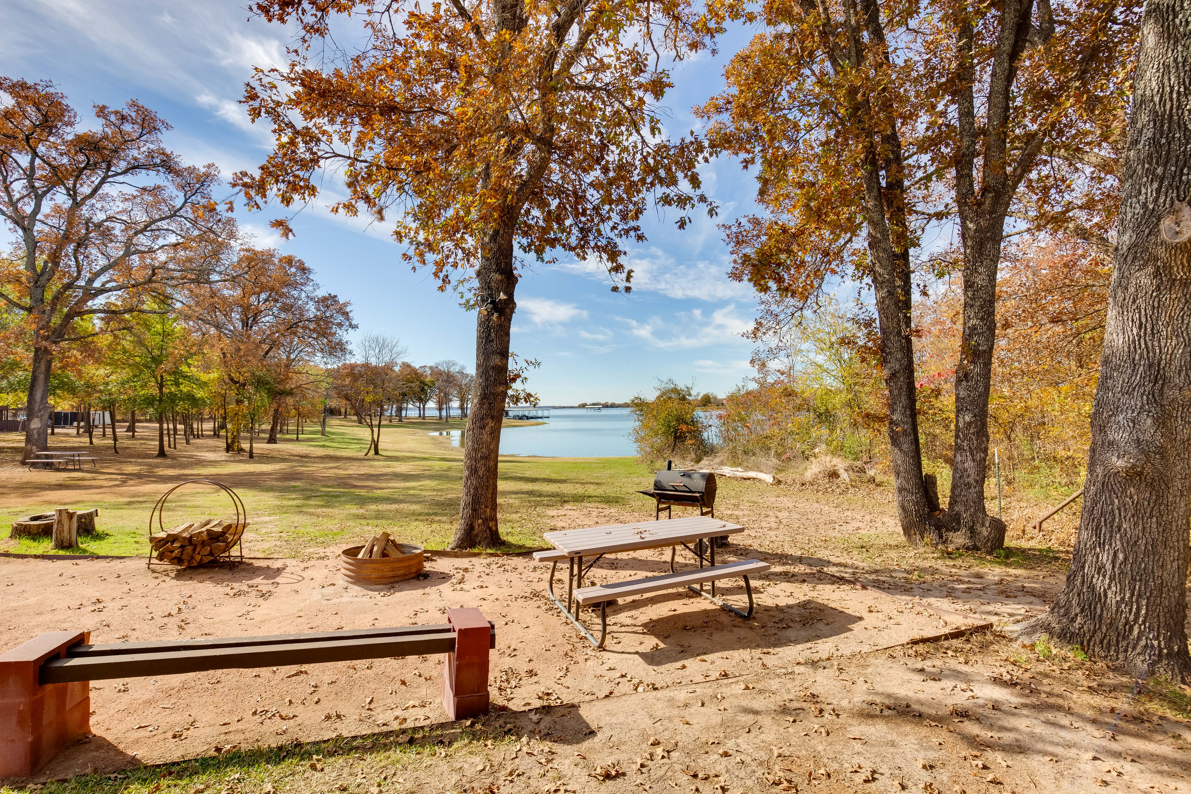 Picnic Area | Fire Pit (Wood Provided) | Pet Friendly w/ Fee