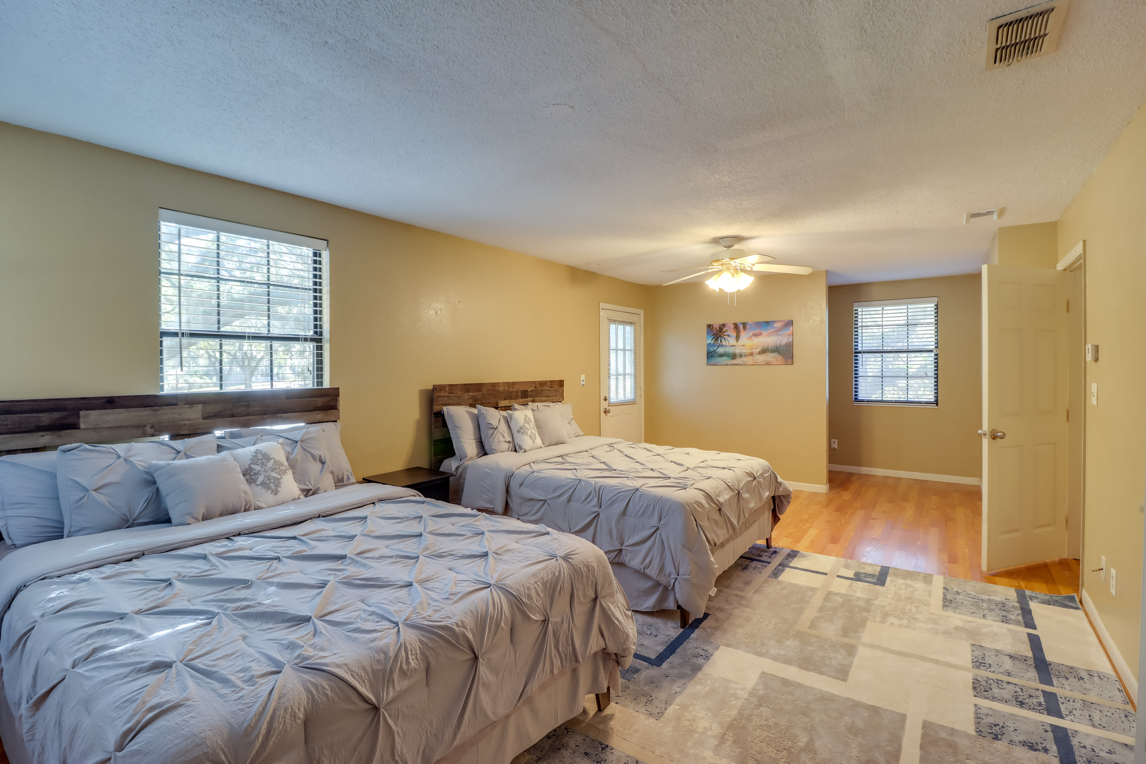 Bedroom 2 | 2nd Floor | 2 Queen Beds | Deck Access