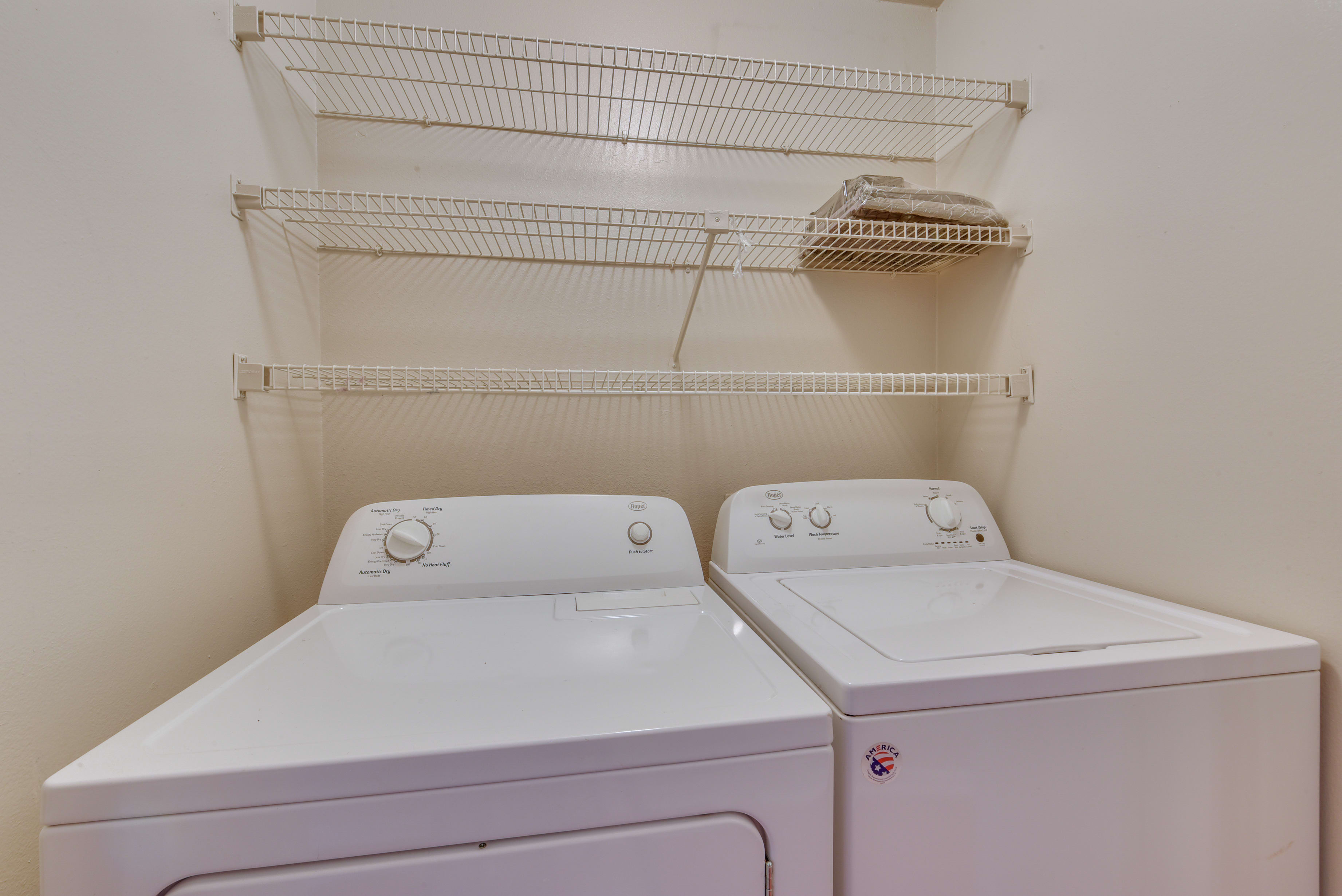 Laundry Area | Washer/Dryer | Iron/Board | Trash Bags/Paper Towels