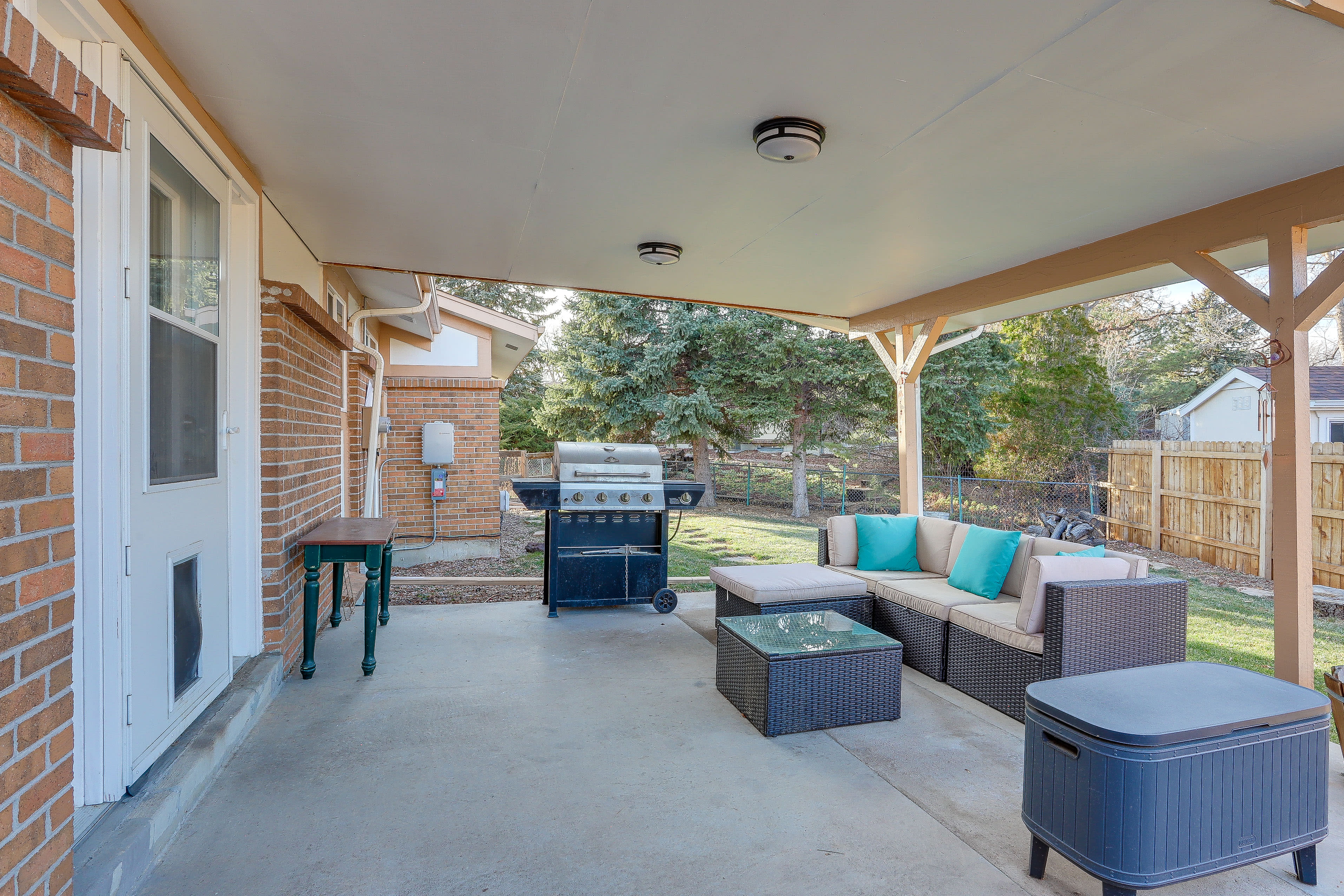 Fenced Backyard | Covered Patio | Seating | Gas Grill