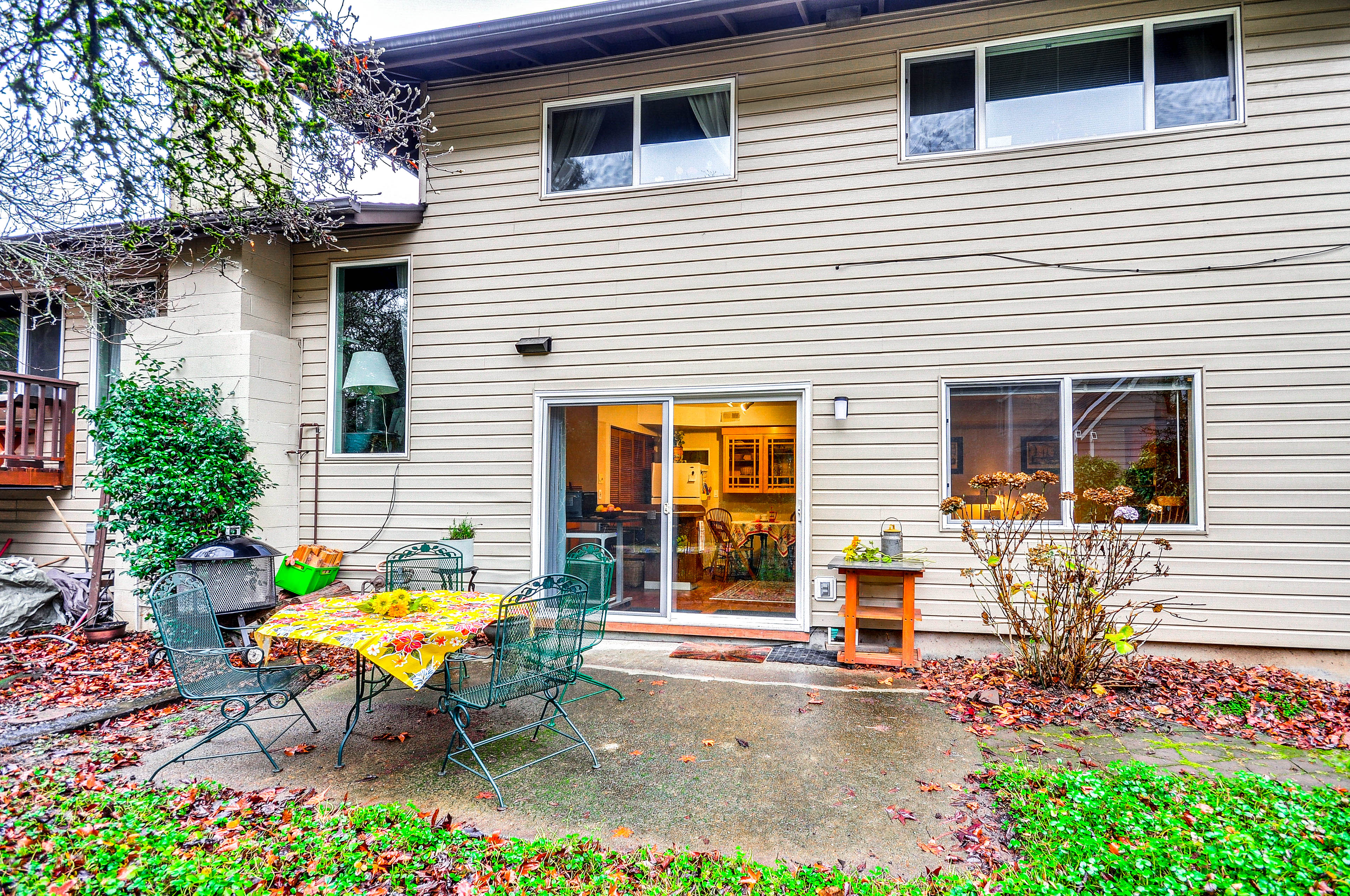 Apartment Exterior | Patio w/ Dining Area