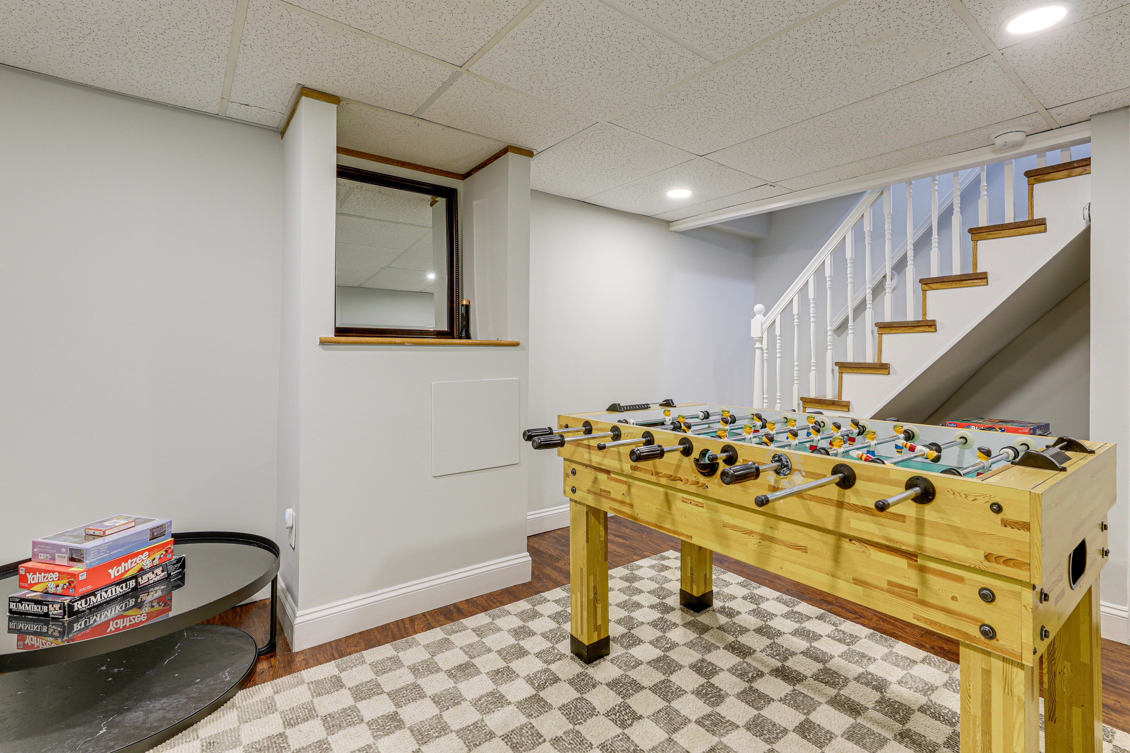 Game Room | Basement | Foosball Table | Board Games | Smart TV