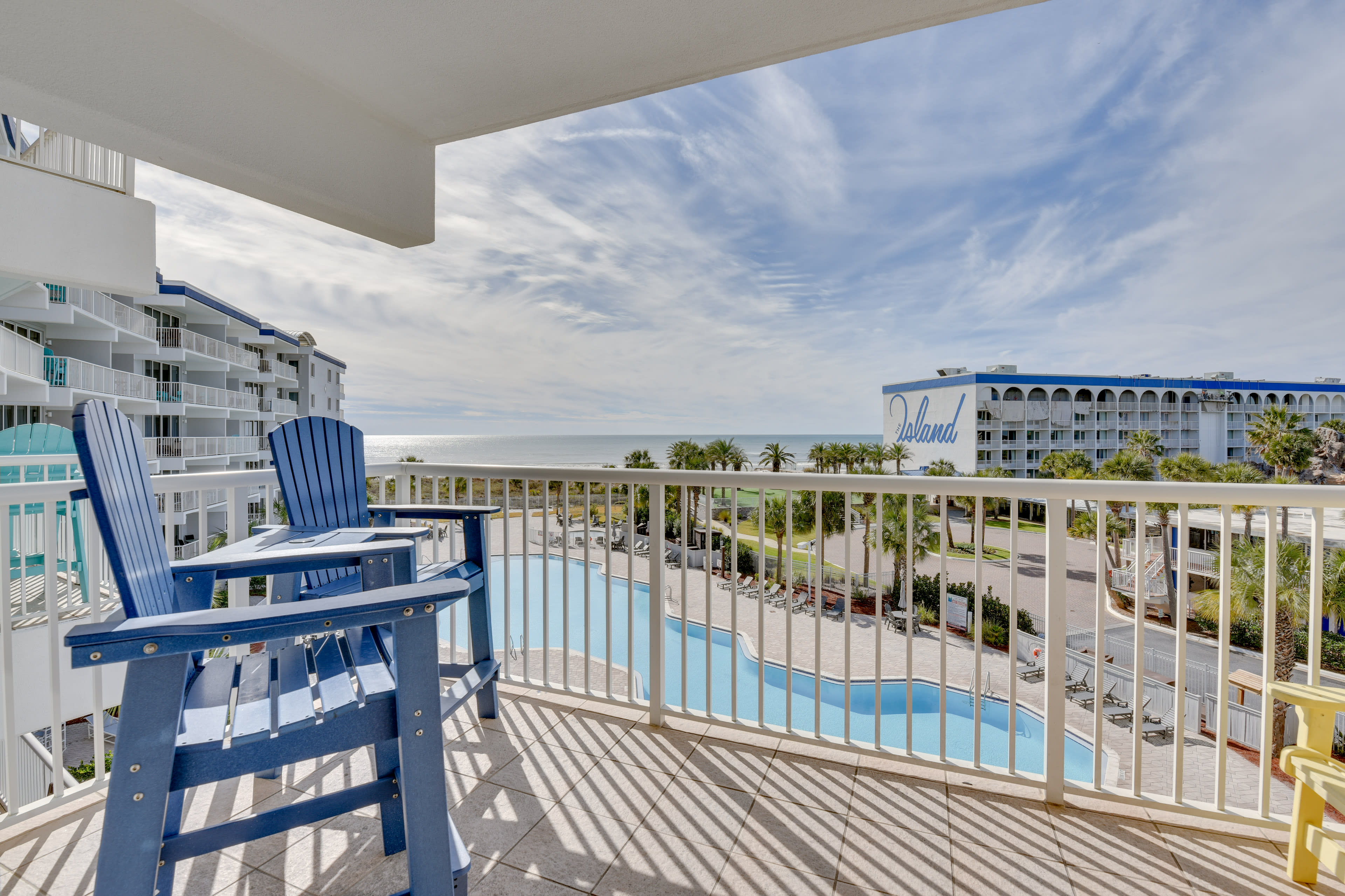 Private Balcony | Outdoor Seating | Pool Views