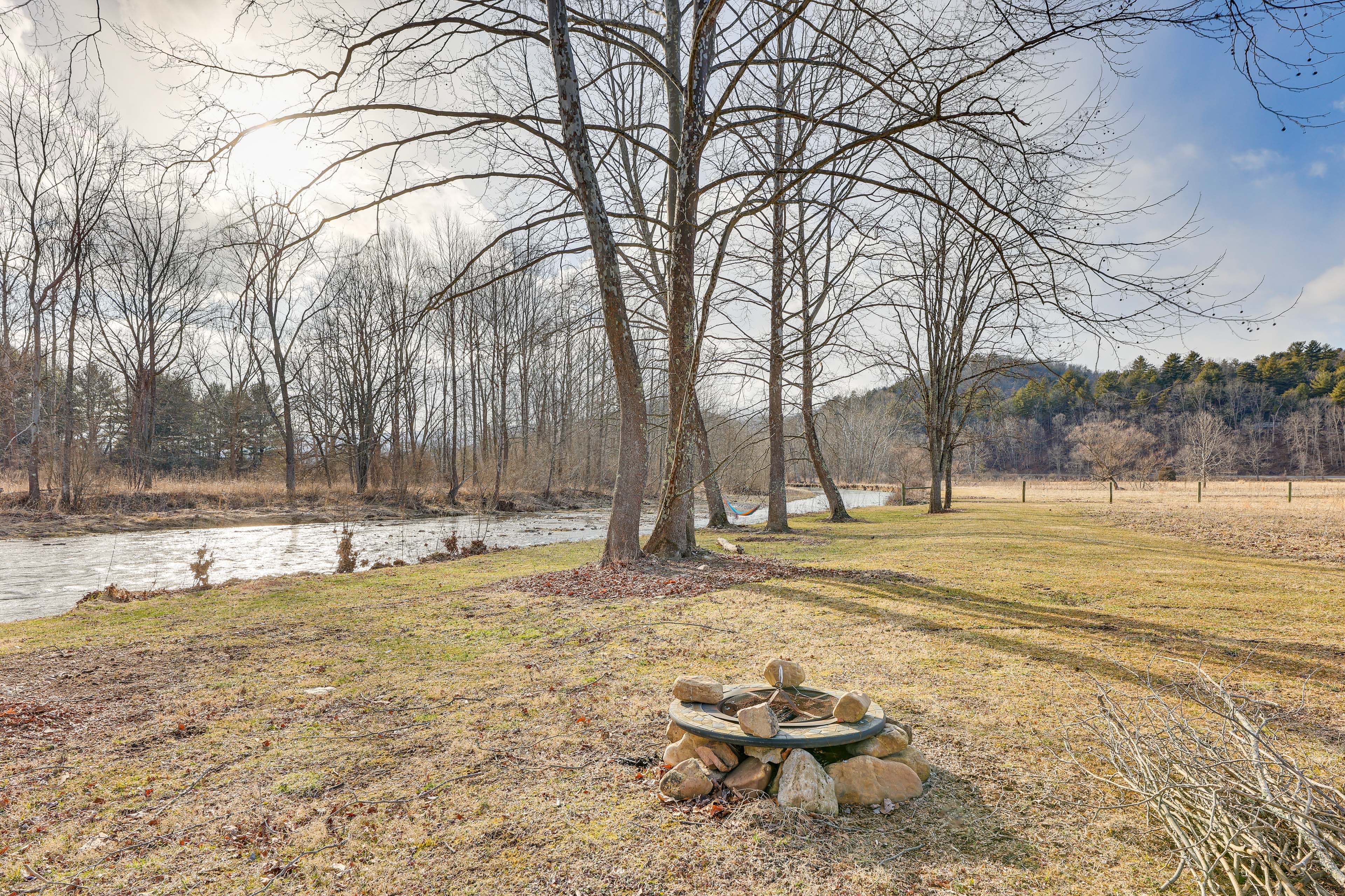 20-Acre Property on Bullpasture River | Fire Pit