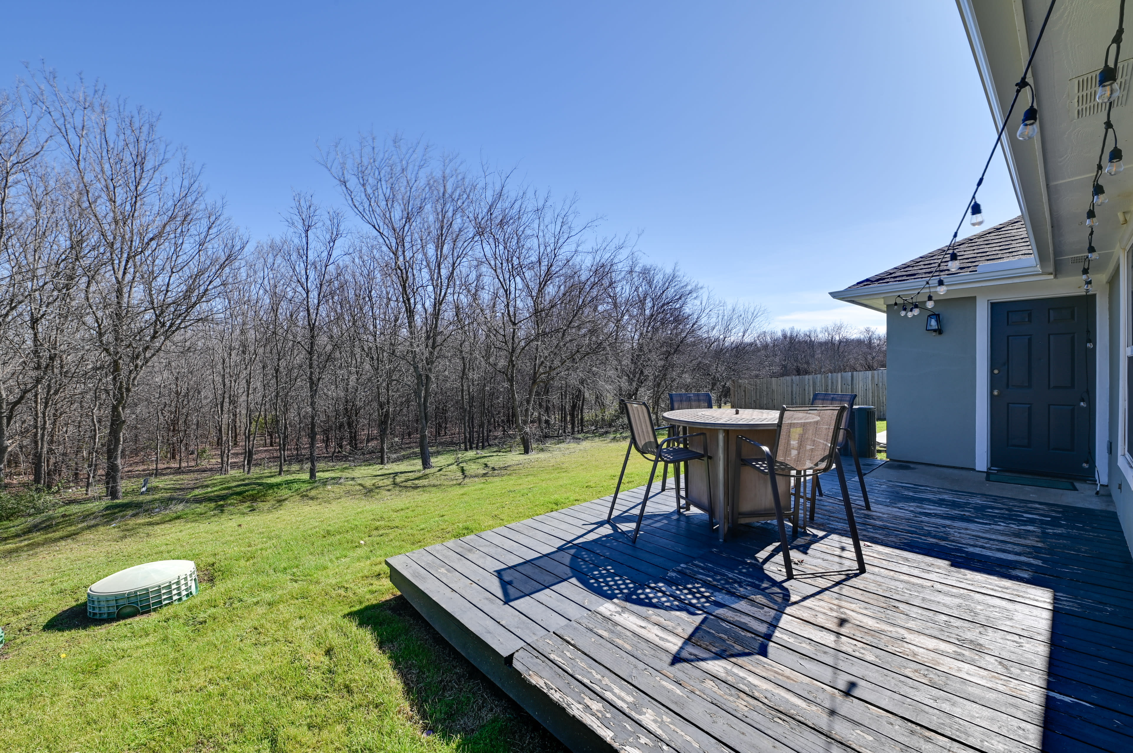 Private Patio | Unfenced Yard