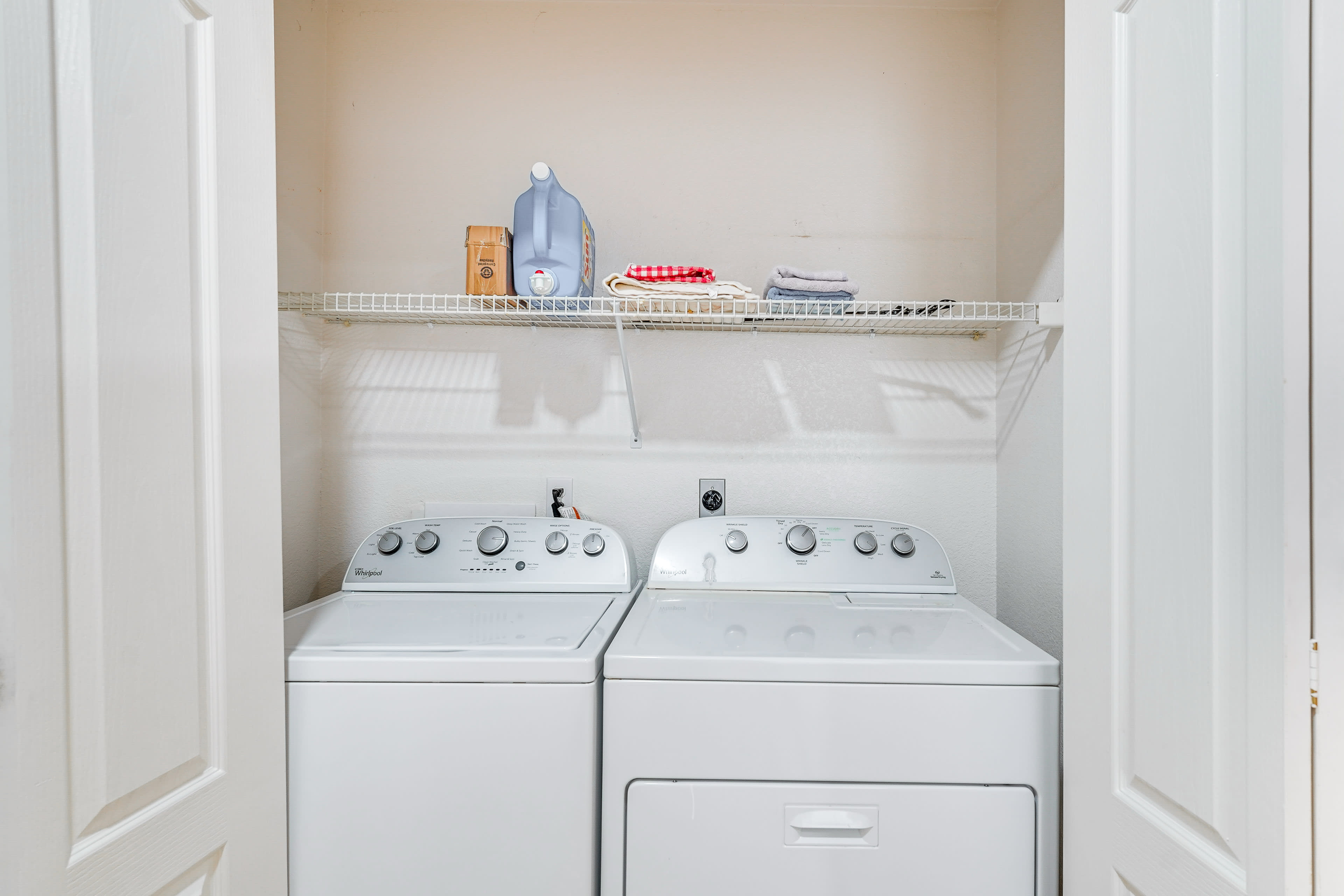 Laundry Area | Washer/Dryer | Hangers | Iron/Board | Trash Bags/Paper Towels