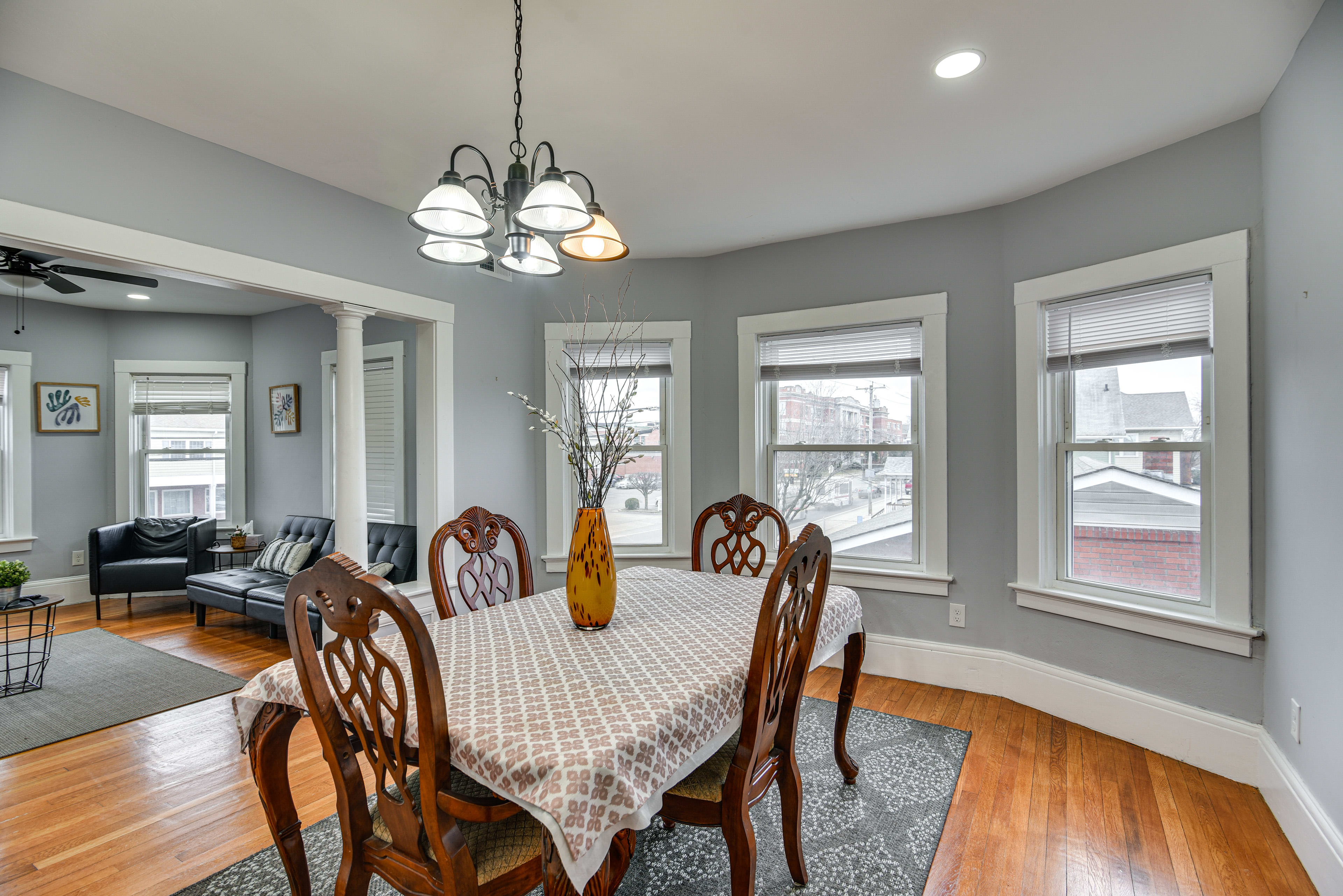 Dining Area | 2nd-Floor Unit | Central A/C