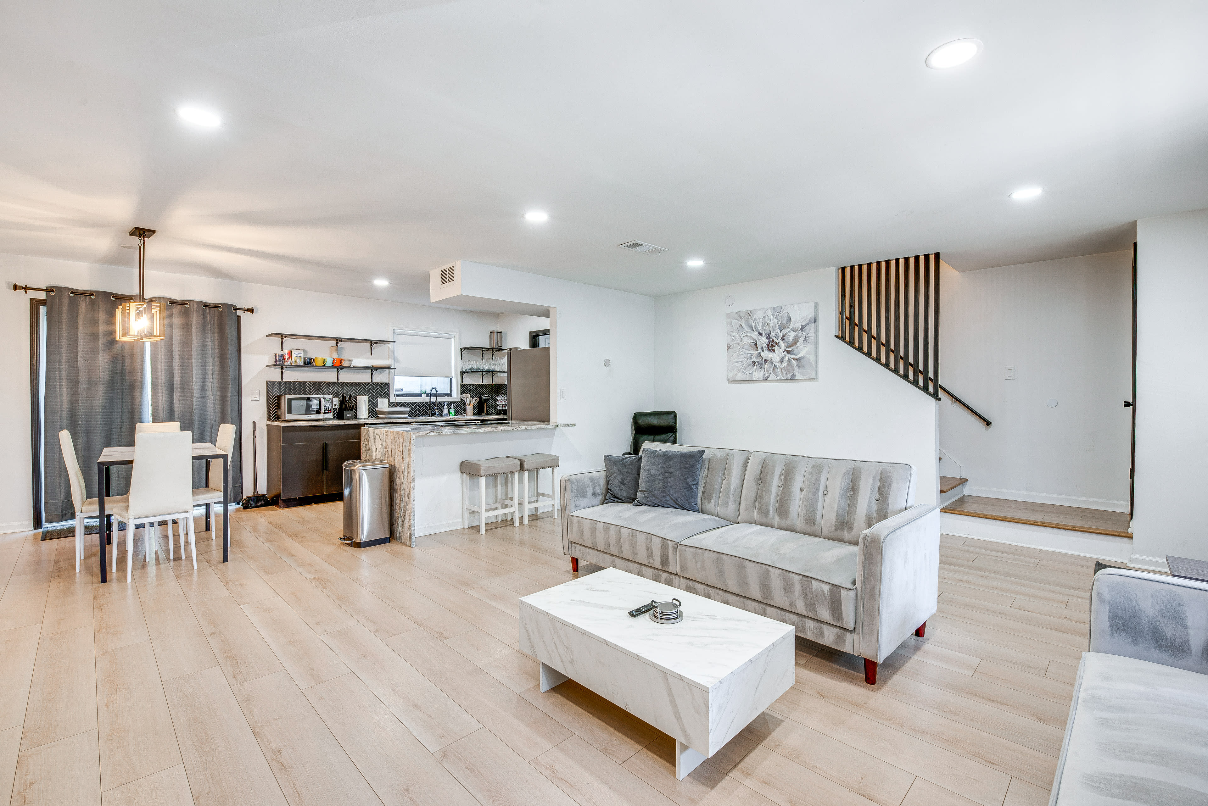 Living Room | 1st Floor | 2 Futons | Wood-Burning Fireplace