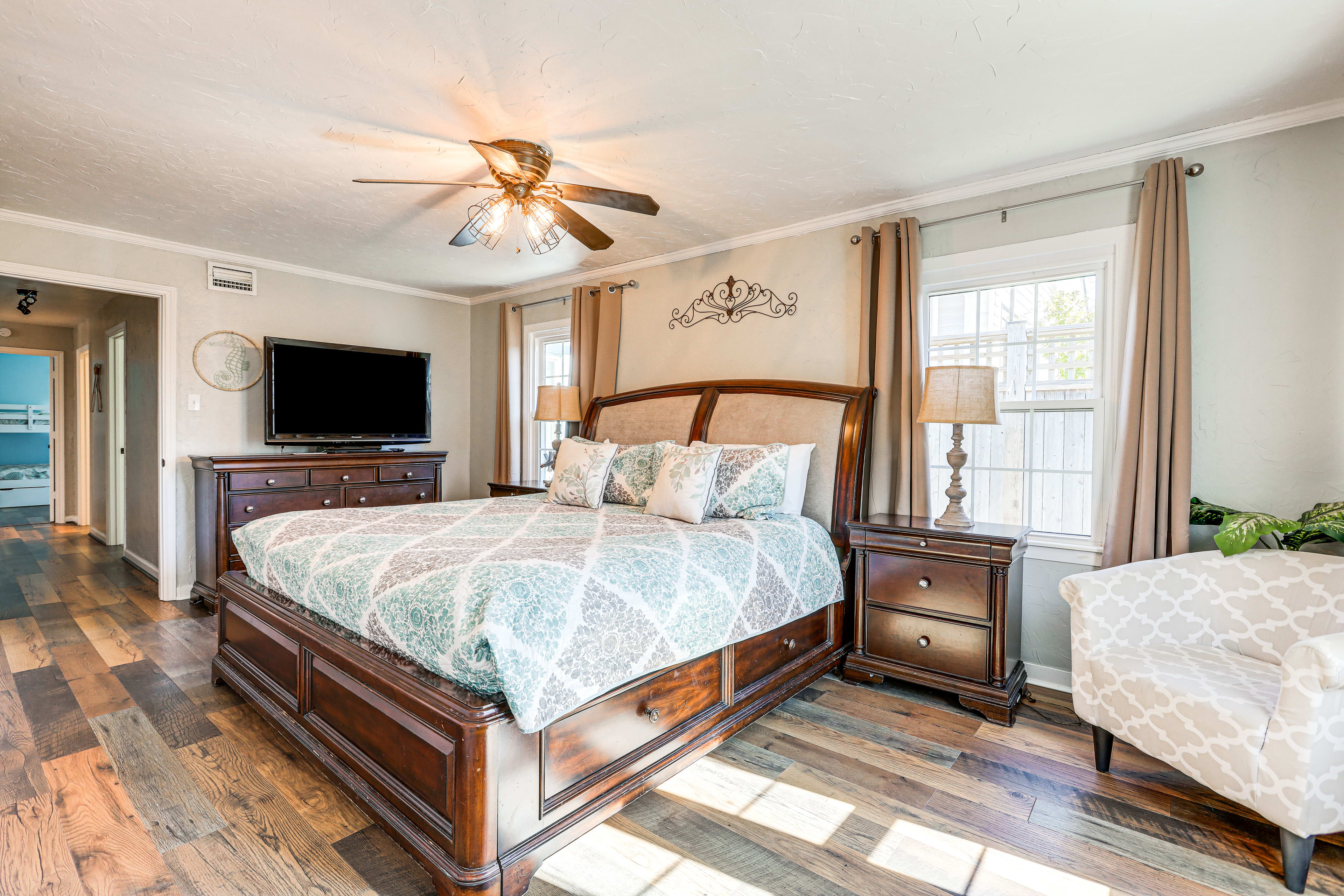 Bedroom 1 | Main House | California King Bed | Linens Provided