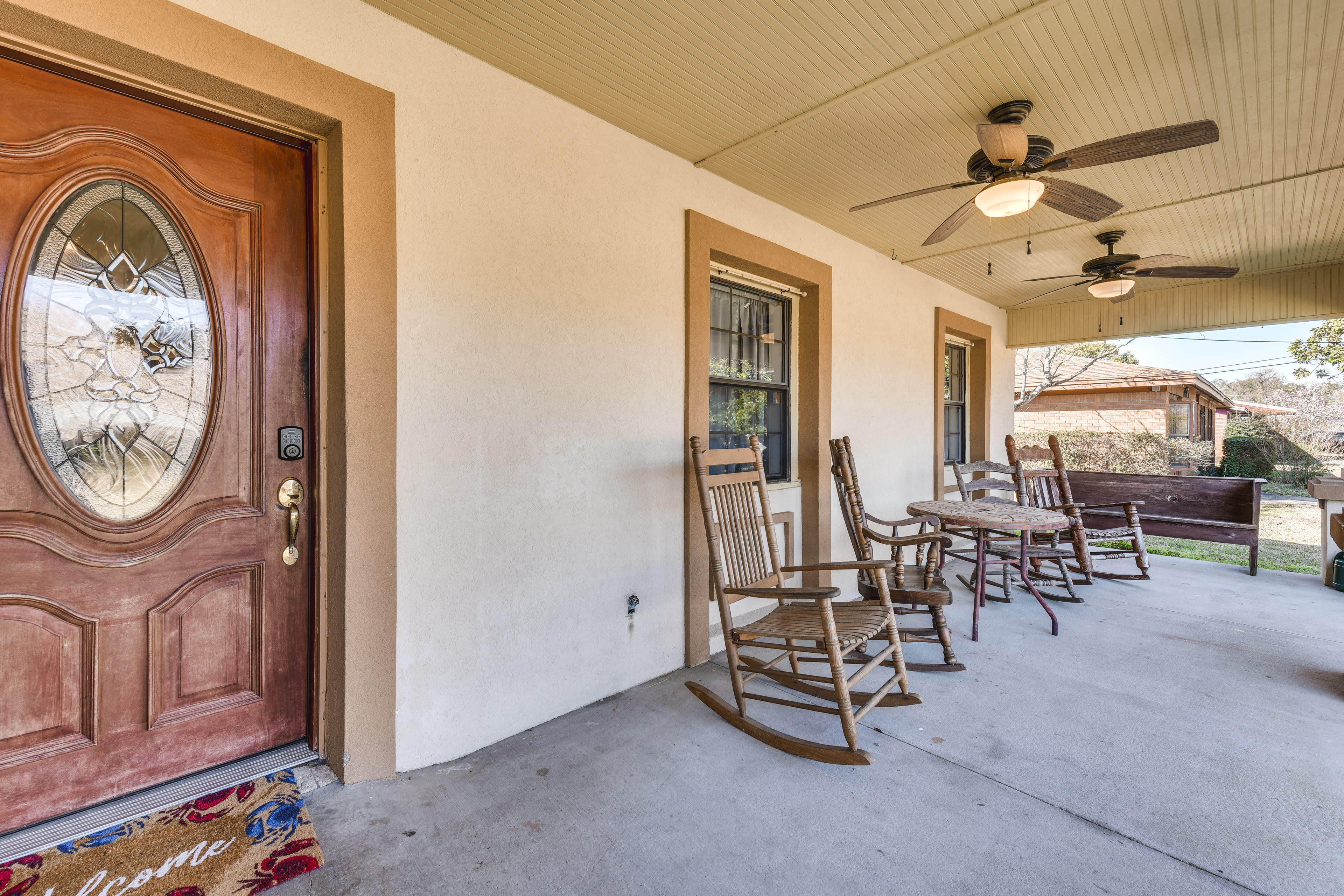 Front Porch | Keyless Entry | Rocking Chairs
