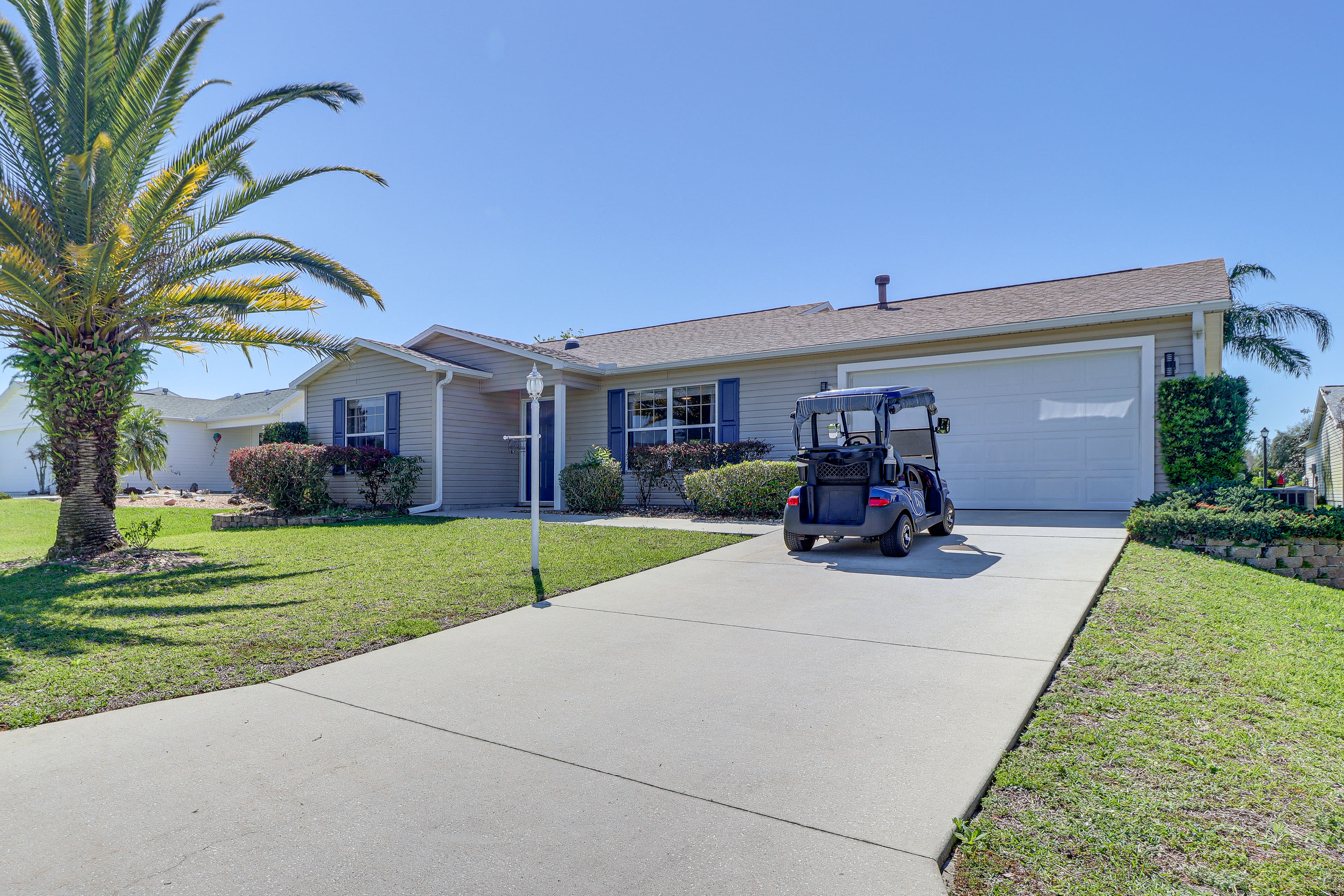 Property Exterior | Golf Cart | 55+ Community | Keyless Entry