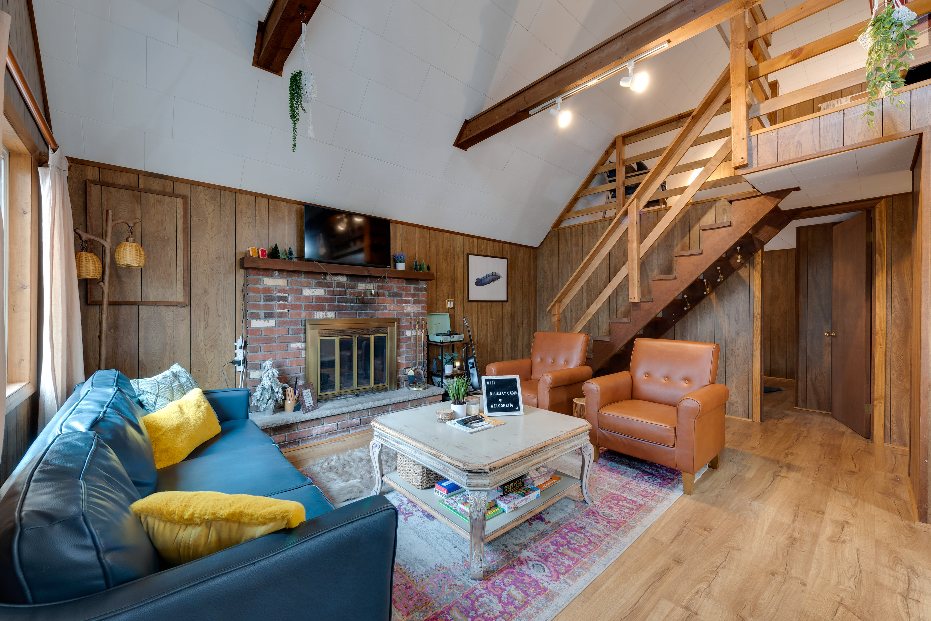 Living Room | Smart TV | Fireplace | 1st Floor