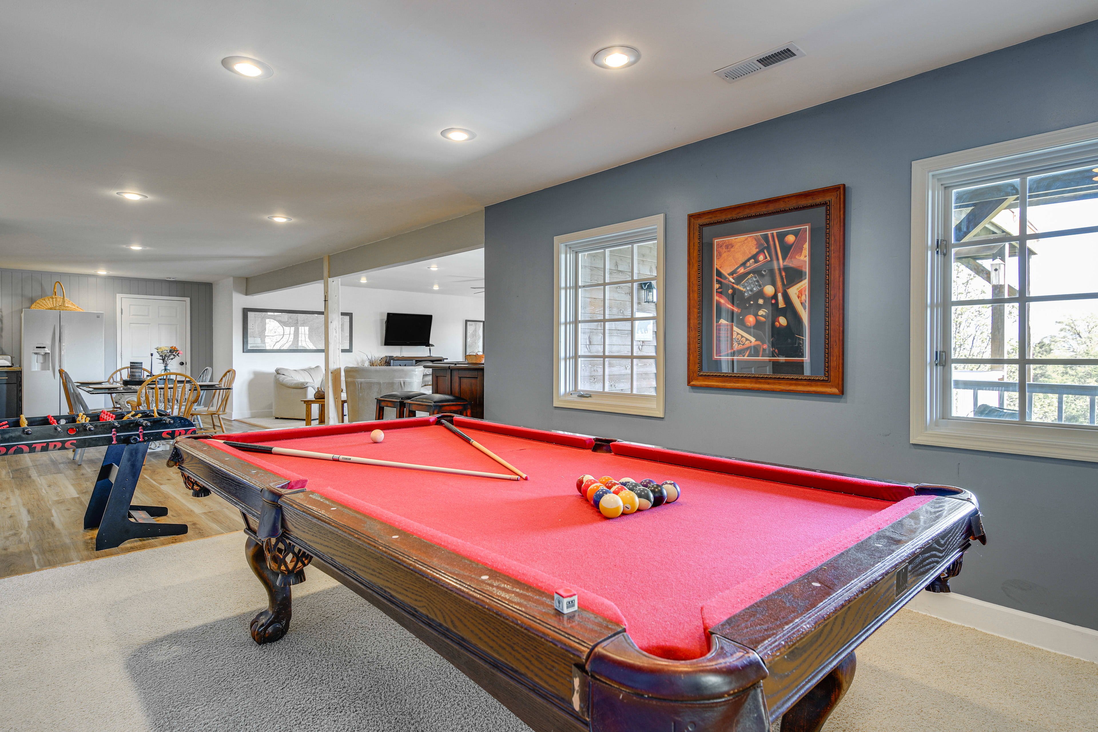 Game Room | Foosball & Pool Table | Central A/C & Heating