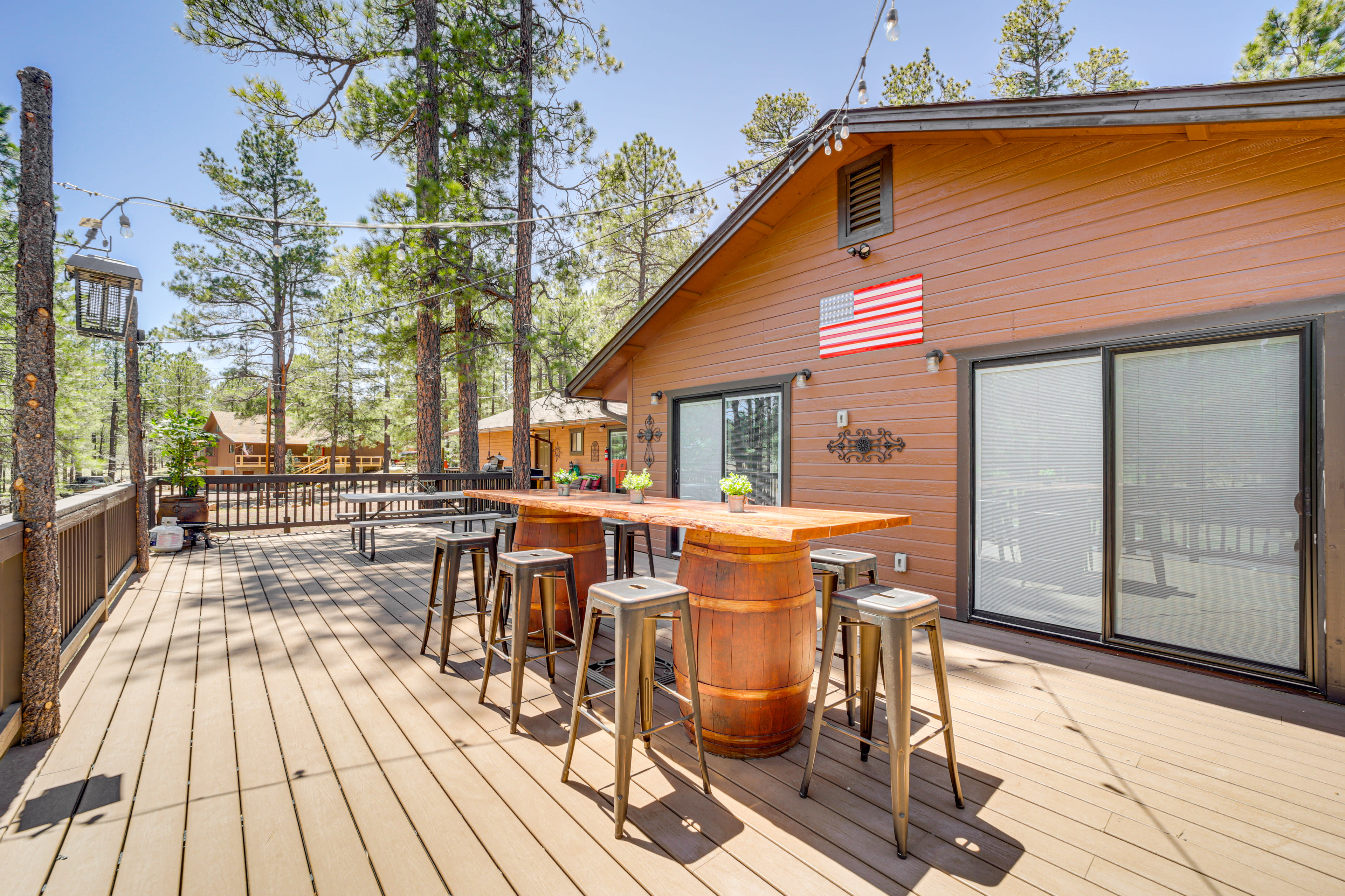 Furnished Back Deck | Single-Story Home