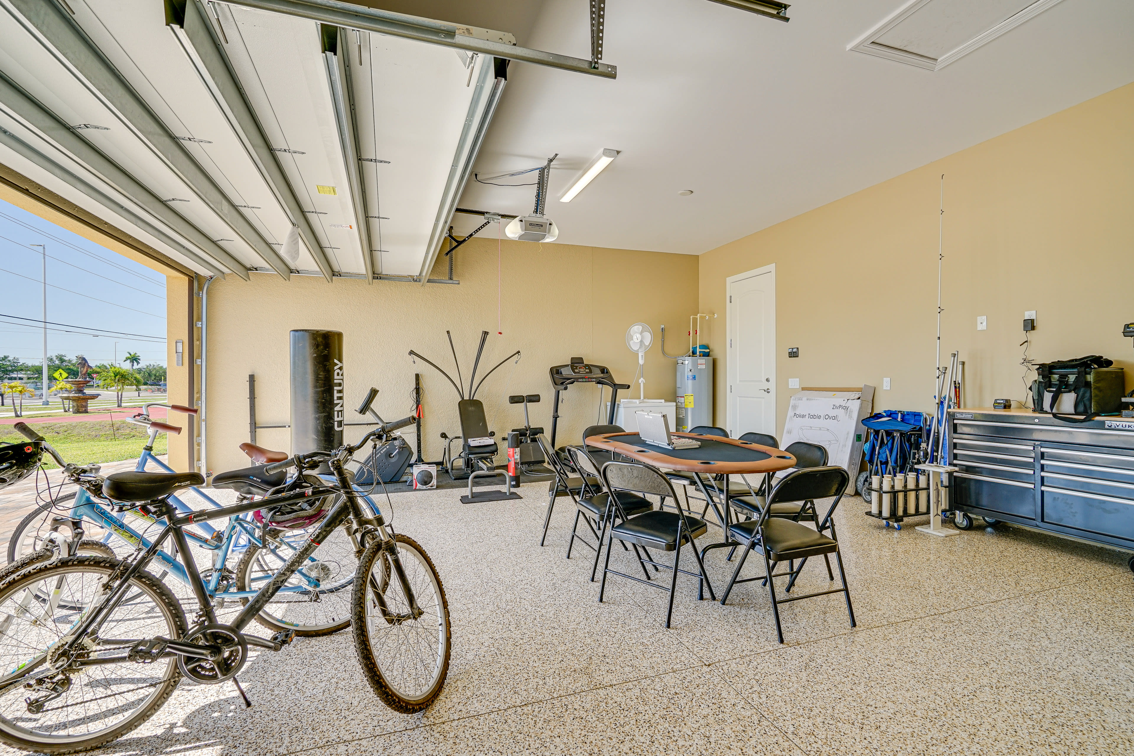 Garage | Bicycles | Poker Table | Exercise Equipment | Fishing Poles