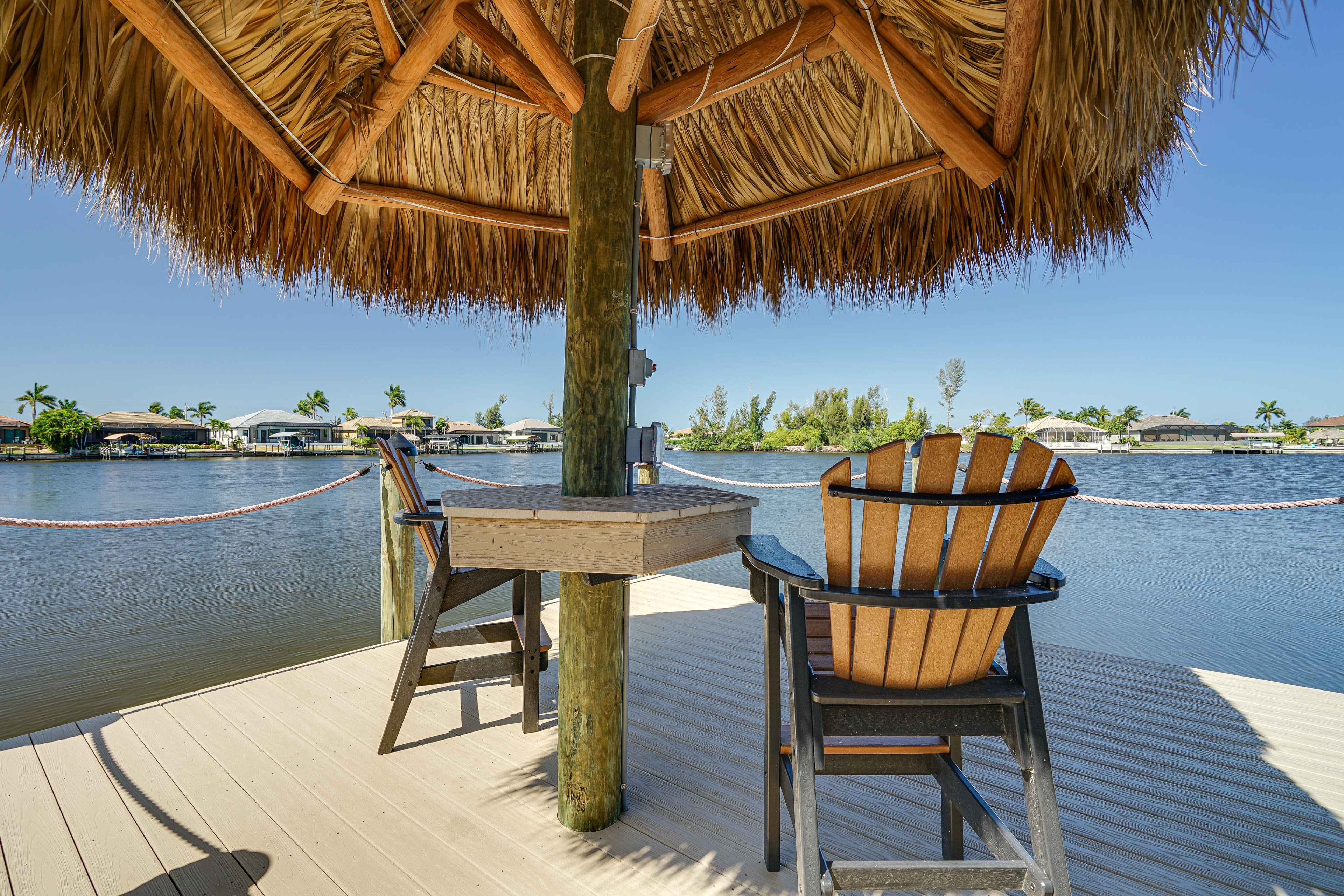 Private Dock w/ Seating | Canal On-Site w/ Access to Gulf