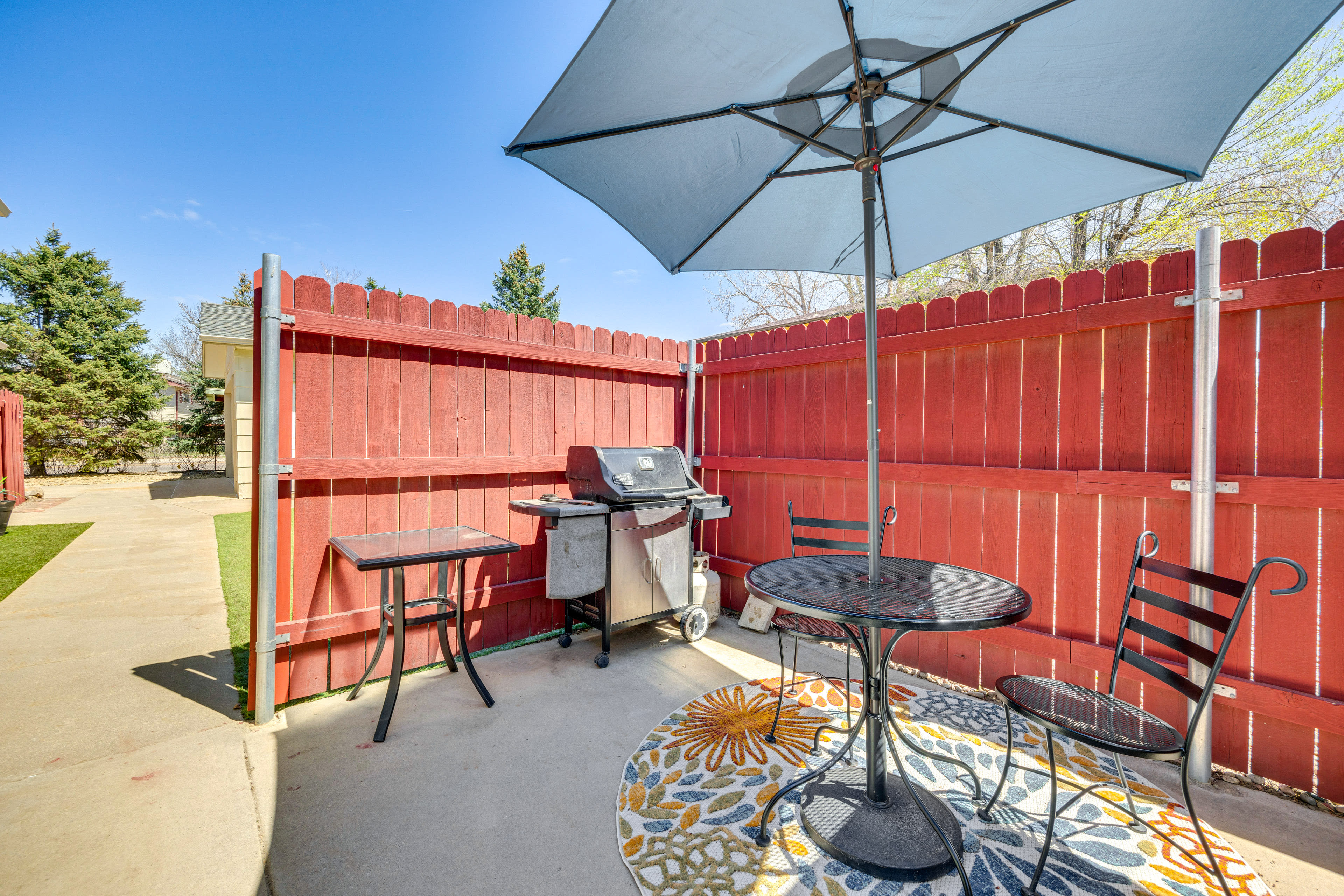 Private Patio | Gas Grill | Mountain Views