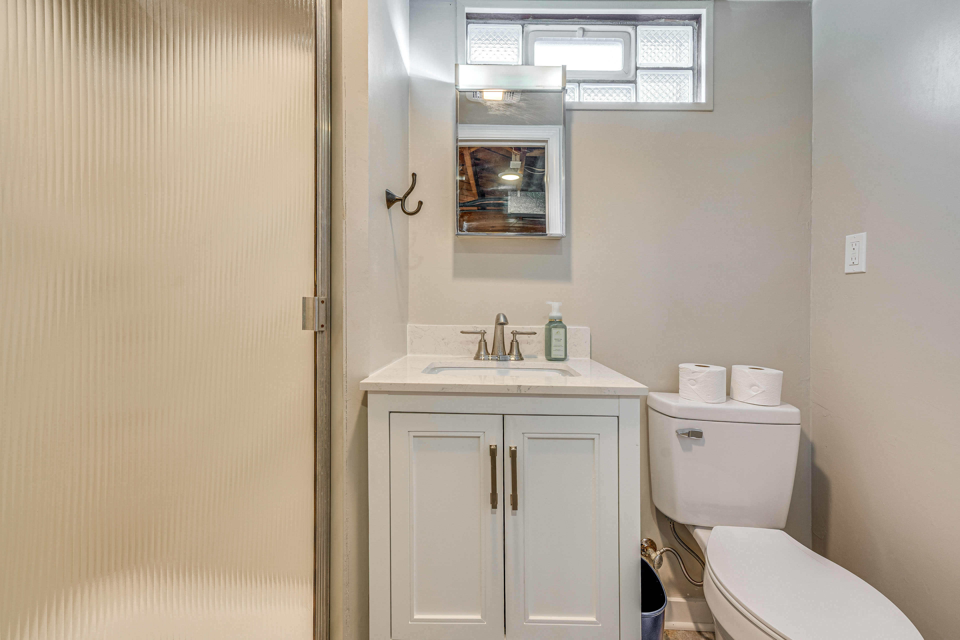 Full Bathroom | Walk-In Shower | Complimentary Toiletries | Basement