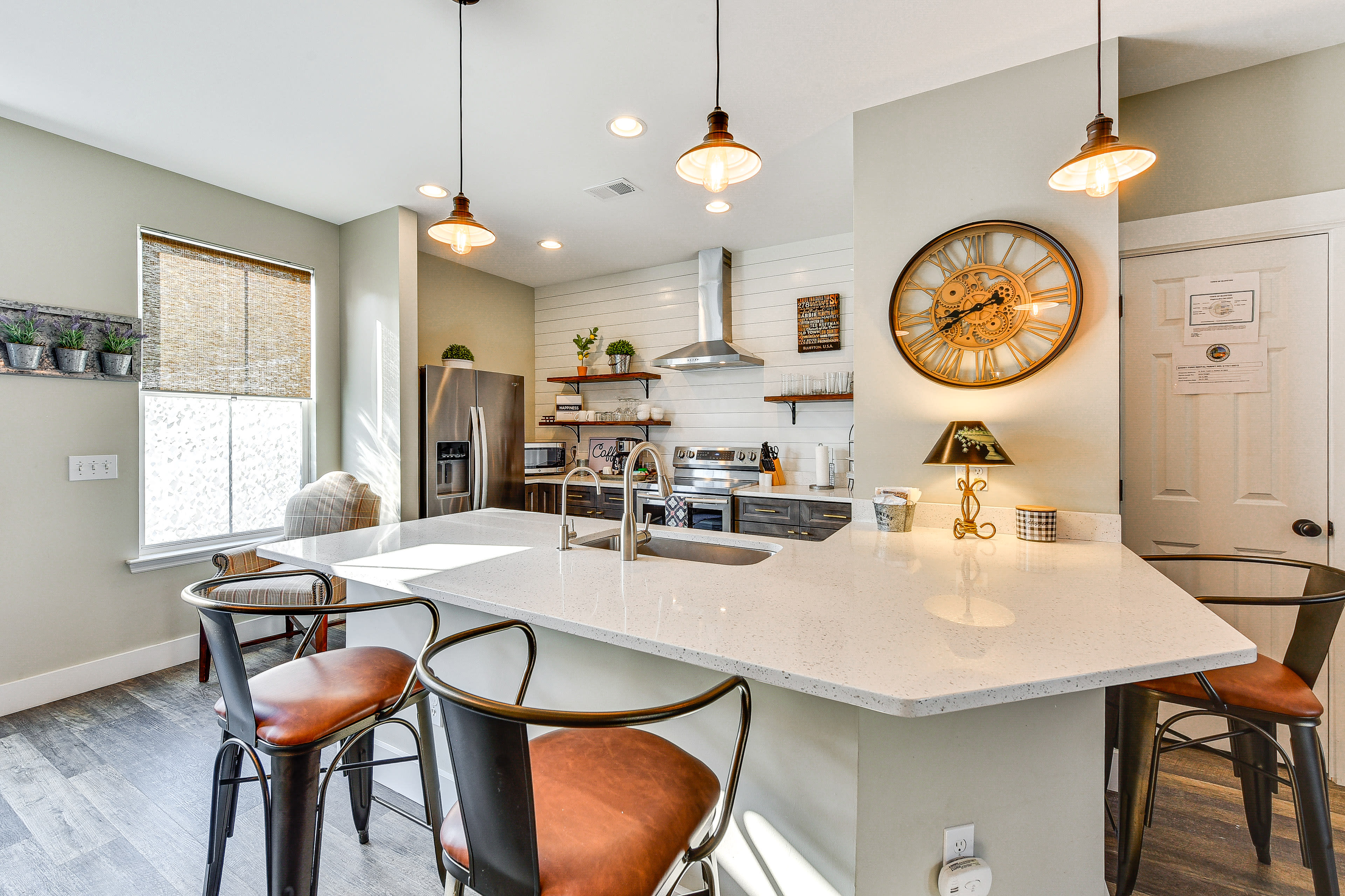 Kitchen | 2-Story Townhome | Central Air Conditioning