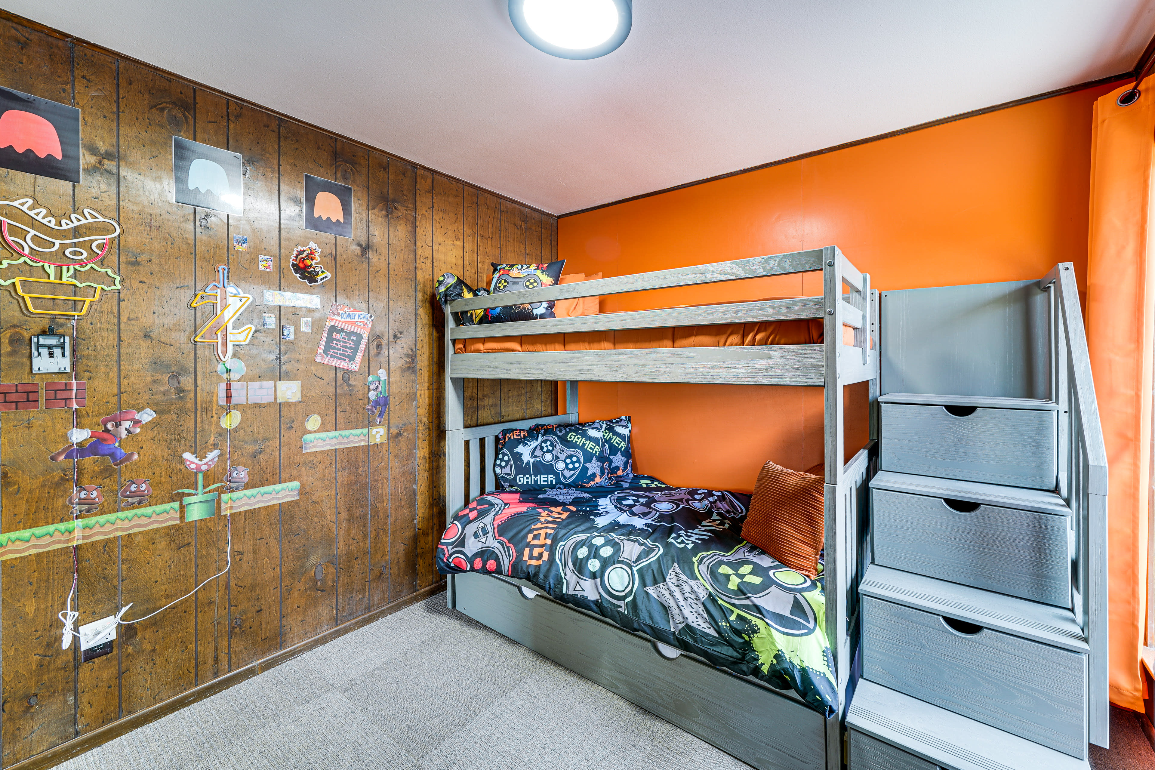 Bedroom 3 | Twin Bunk Bed w/ Twin Trundle | Arcade Games | 2nd Floor