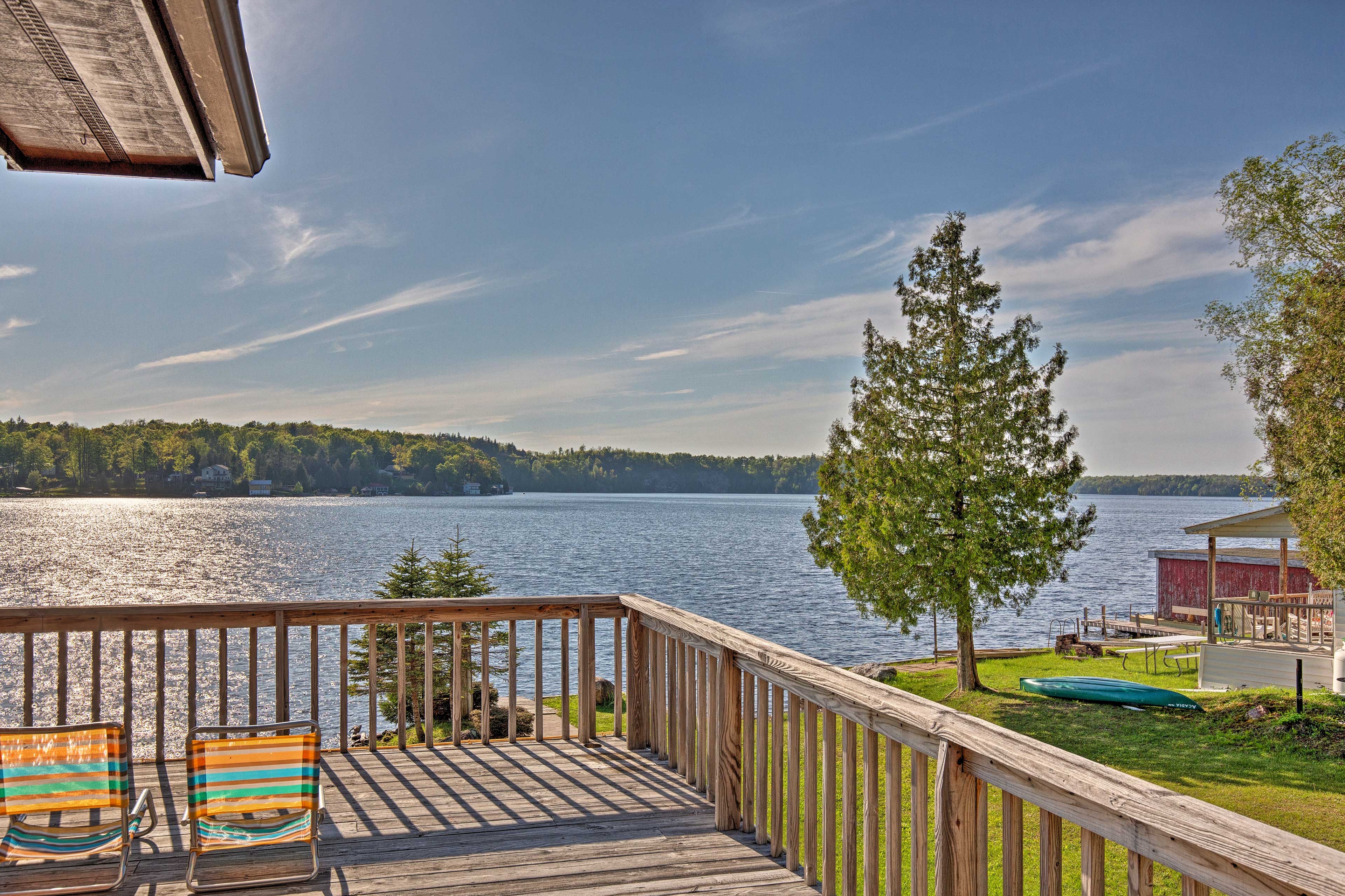 Lake Bonaparte Fins & Feathers Lodge w/Deck & Dock Harrisville, NY