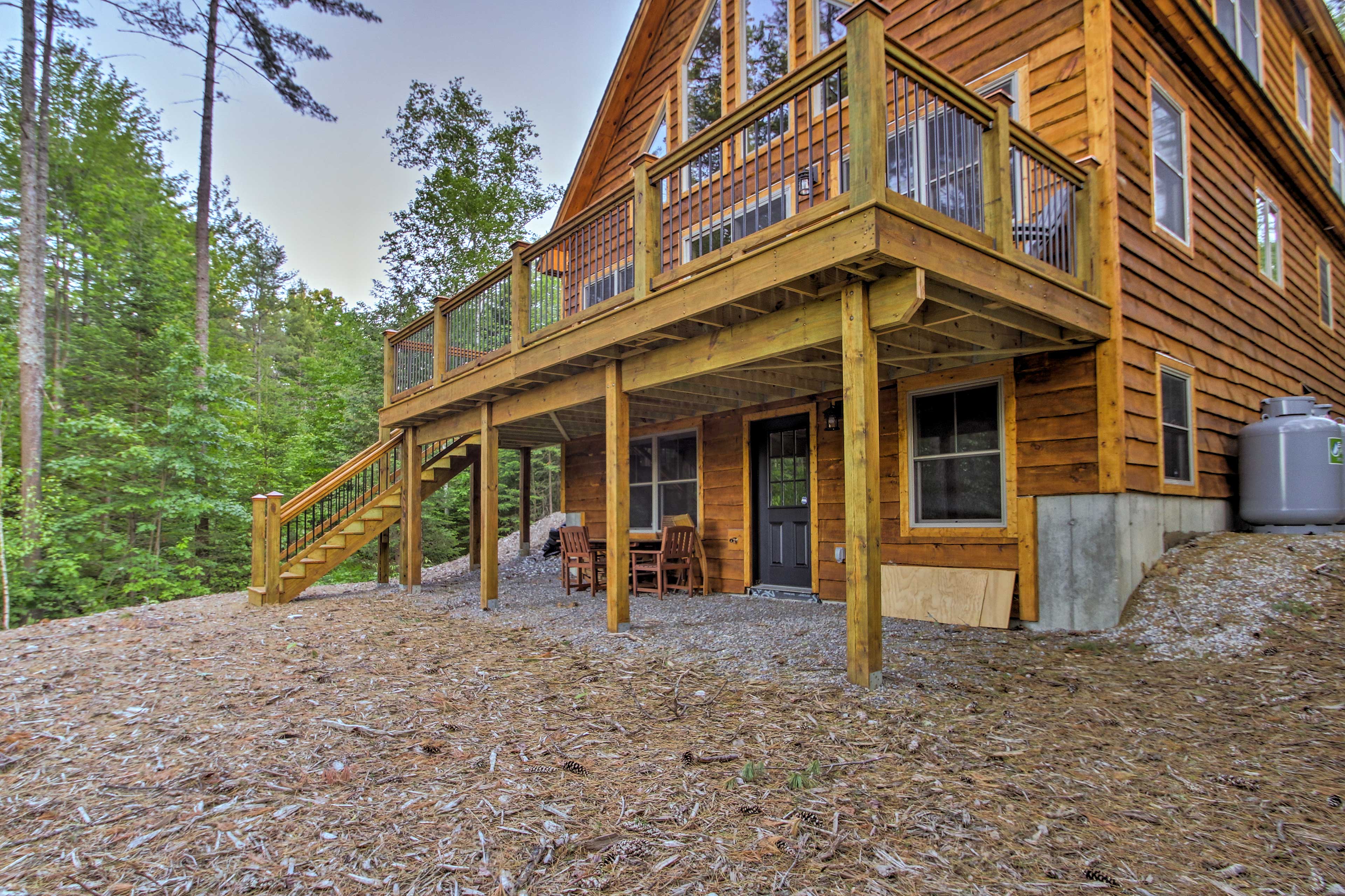 Dream Log Cabin in Bethel with Private Deck! Evolve