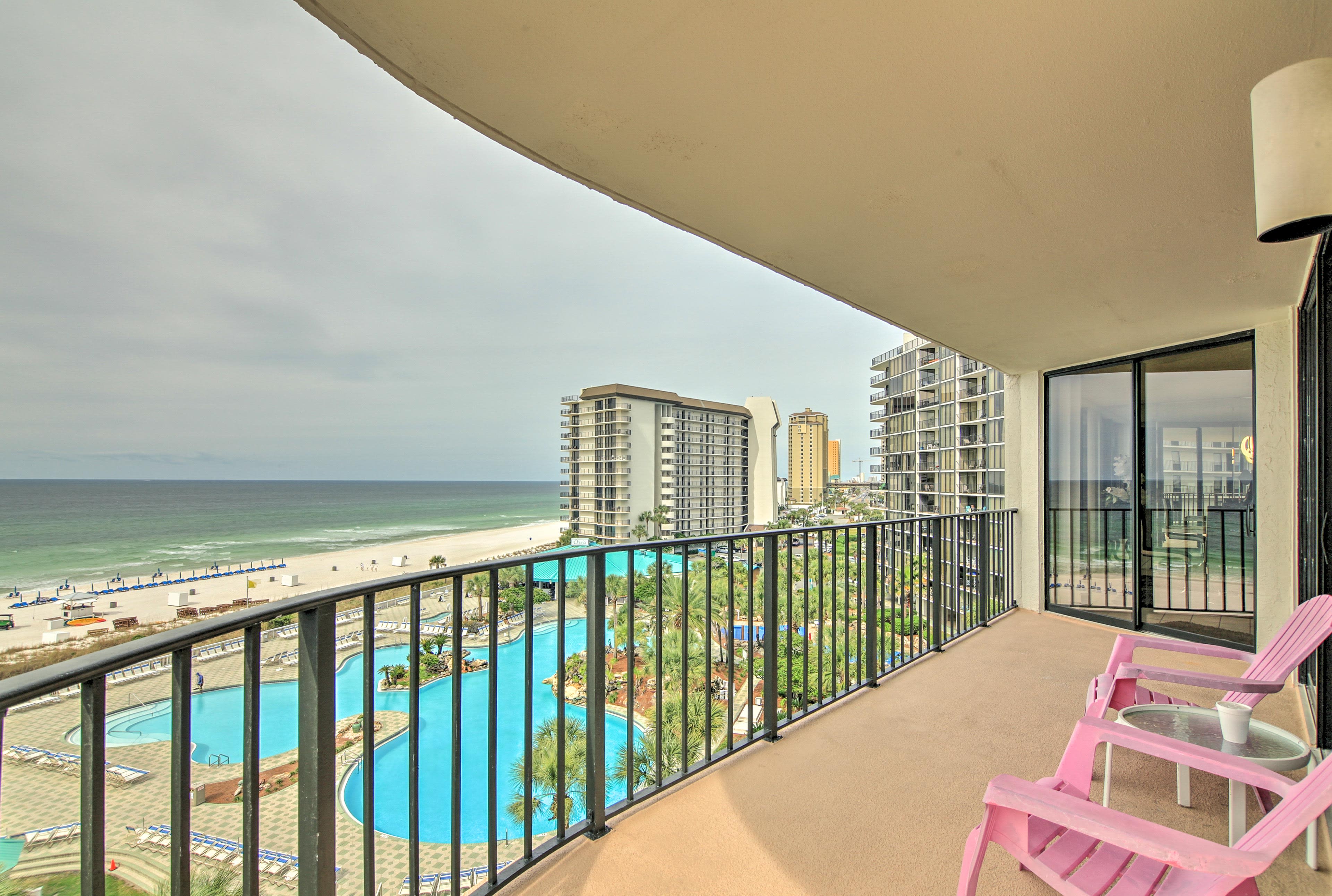 Beachfront Panama City Condo Wbalcony And Boat Slip Evolve