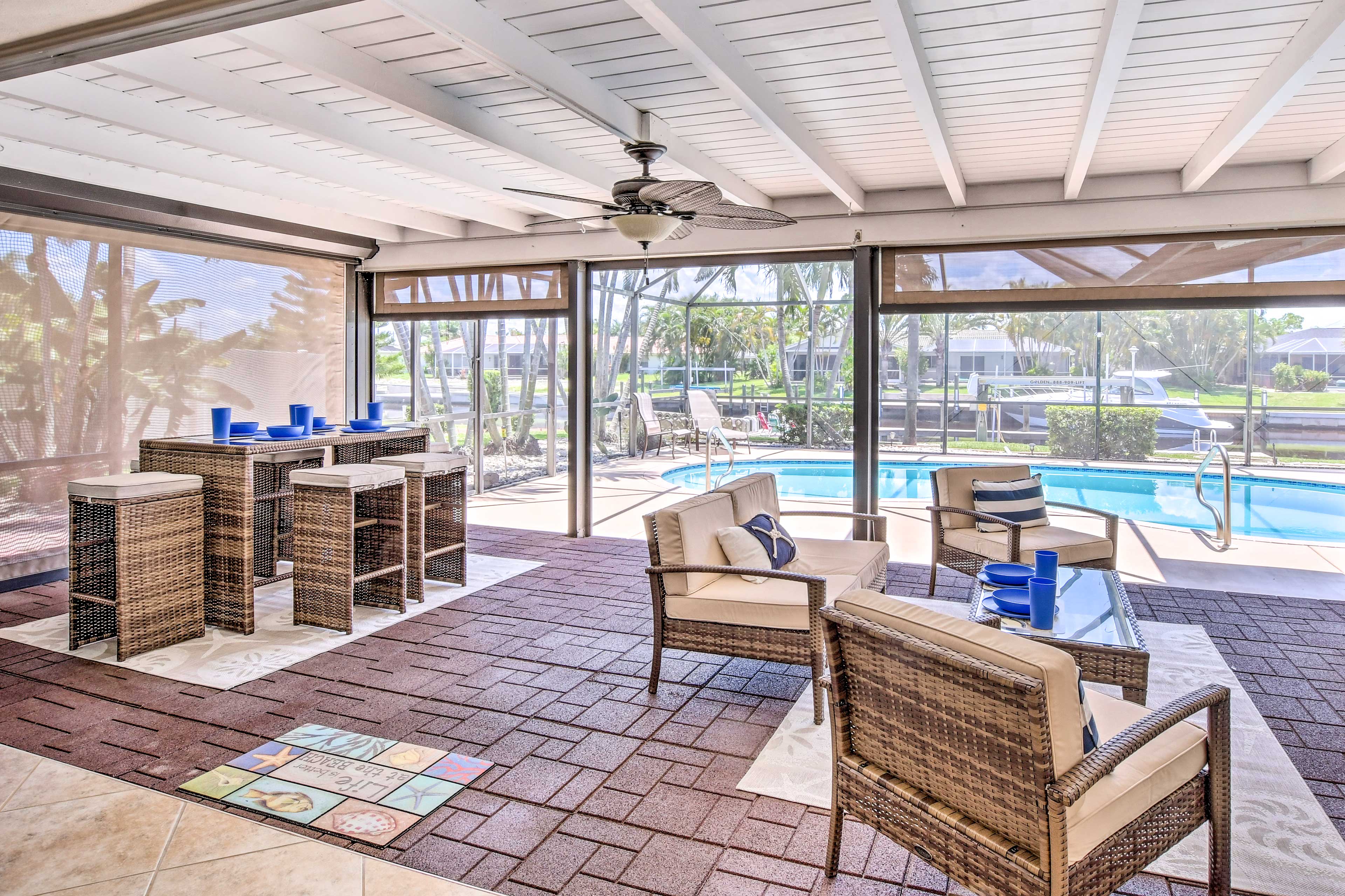 Cape Coral Waterfront Home w/Pool & Dock! Evolve