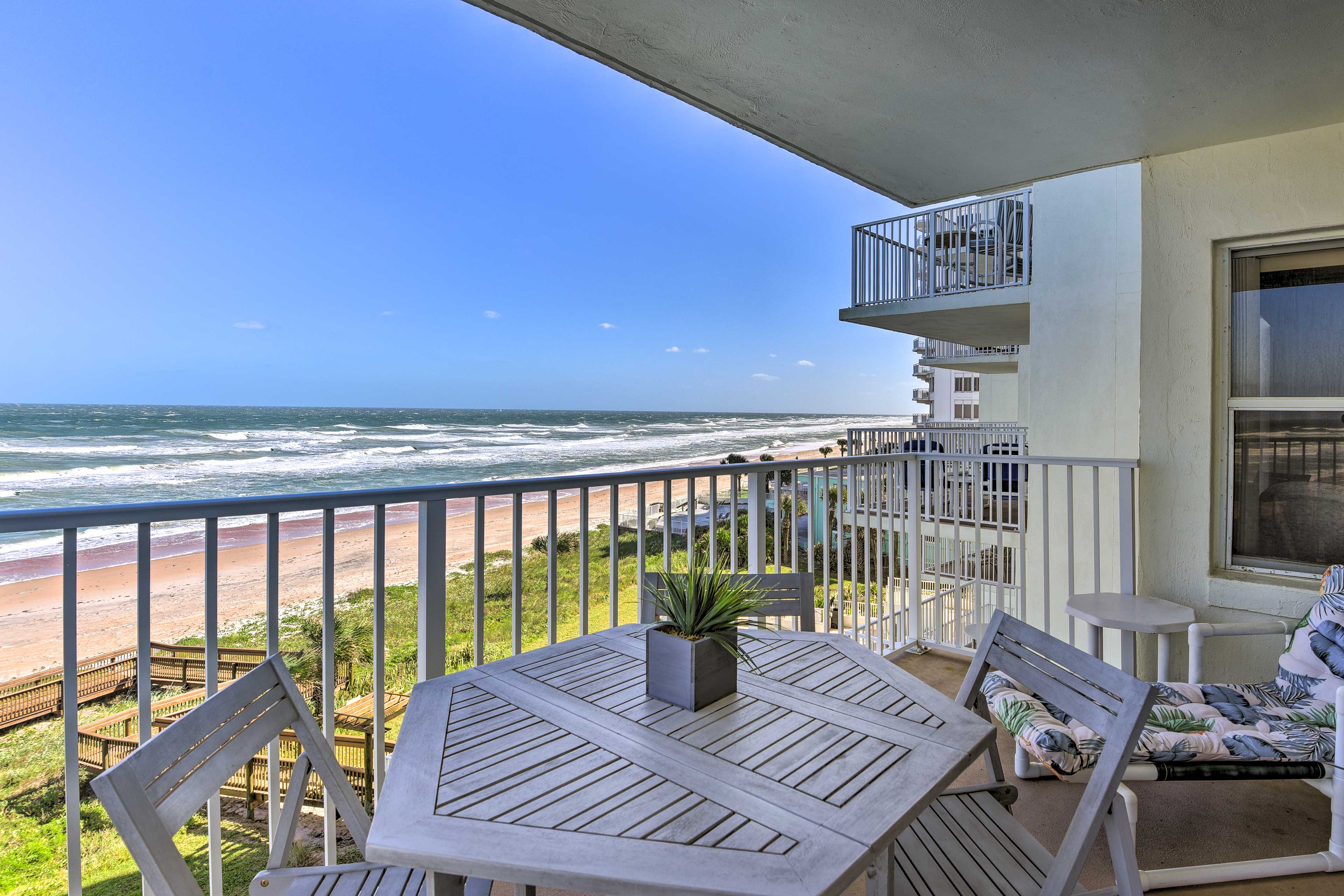 Oceanfront Retreat w/ Pool Steps to Ormond Beach Evolve