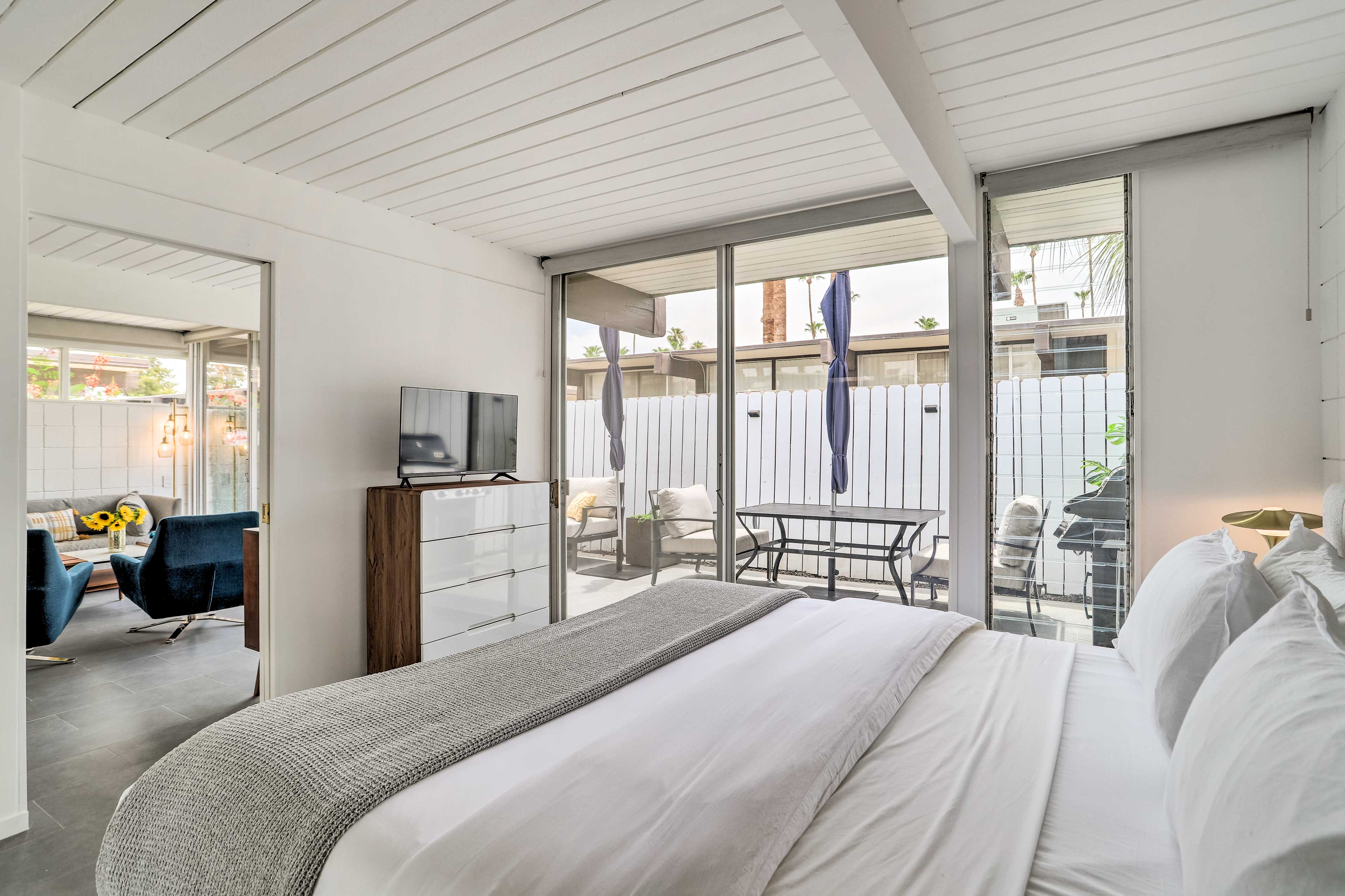 NEW! Mid-Century Palm Springs Bungalow w/ Patio! | Evolve