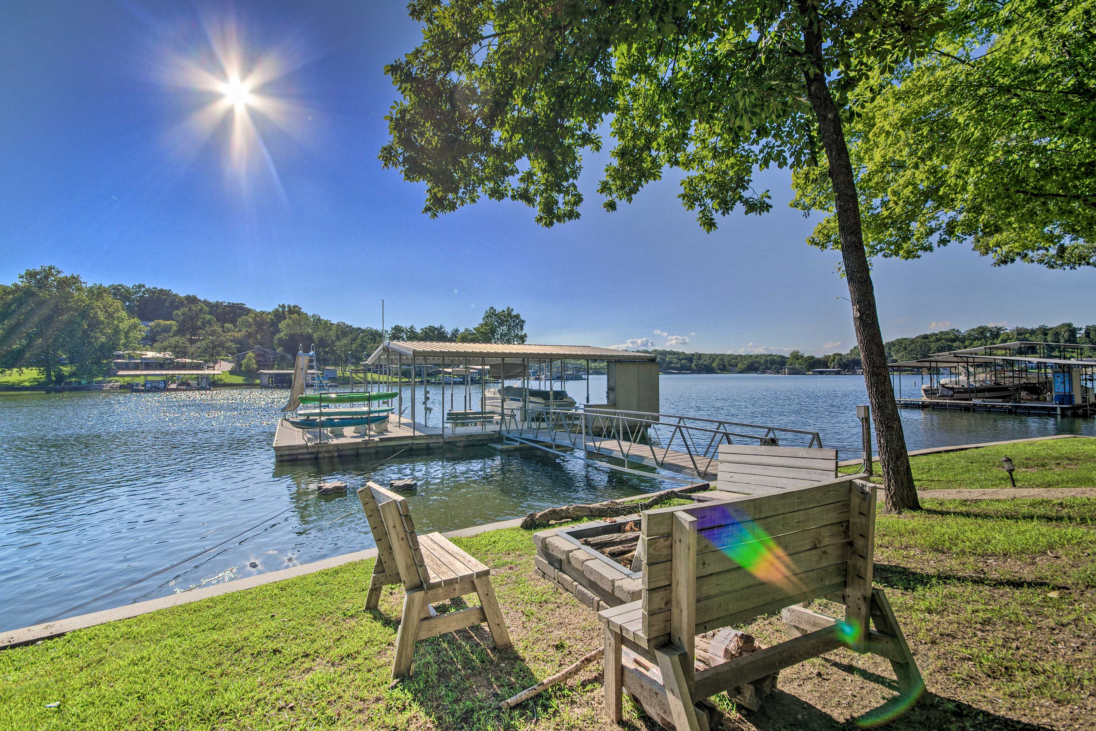 Lakefront Gravois Mills Home w/ Boat Dock & Slides Evolve