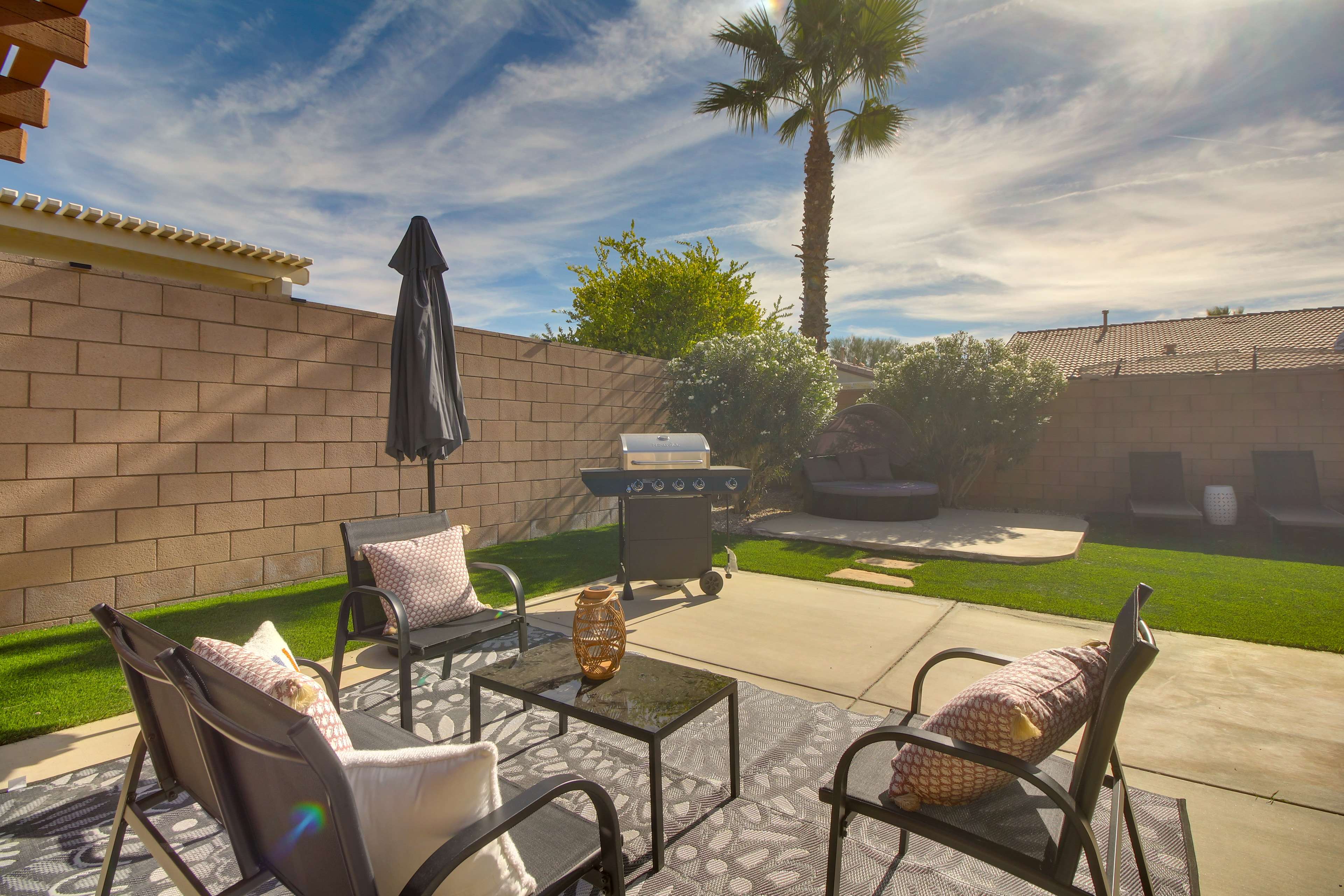 Ultimate Indio Oasis w/ Game Room + Gas Grill! Evolve
