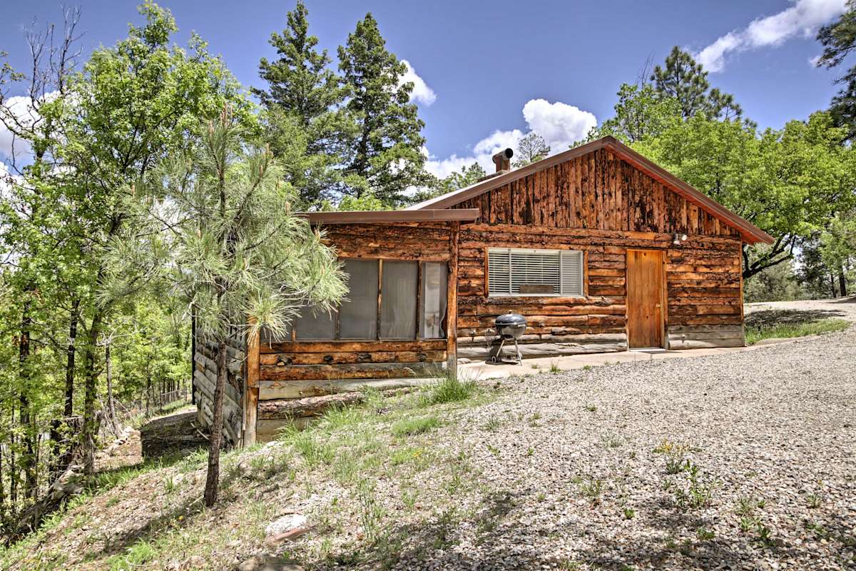 2br Ruidoso Cabin Surrounded By Wildlife