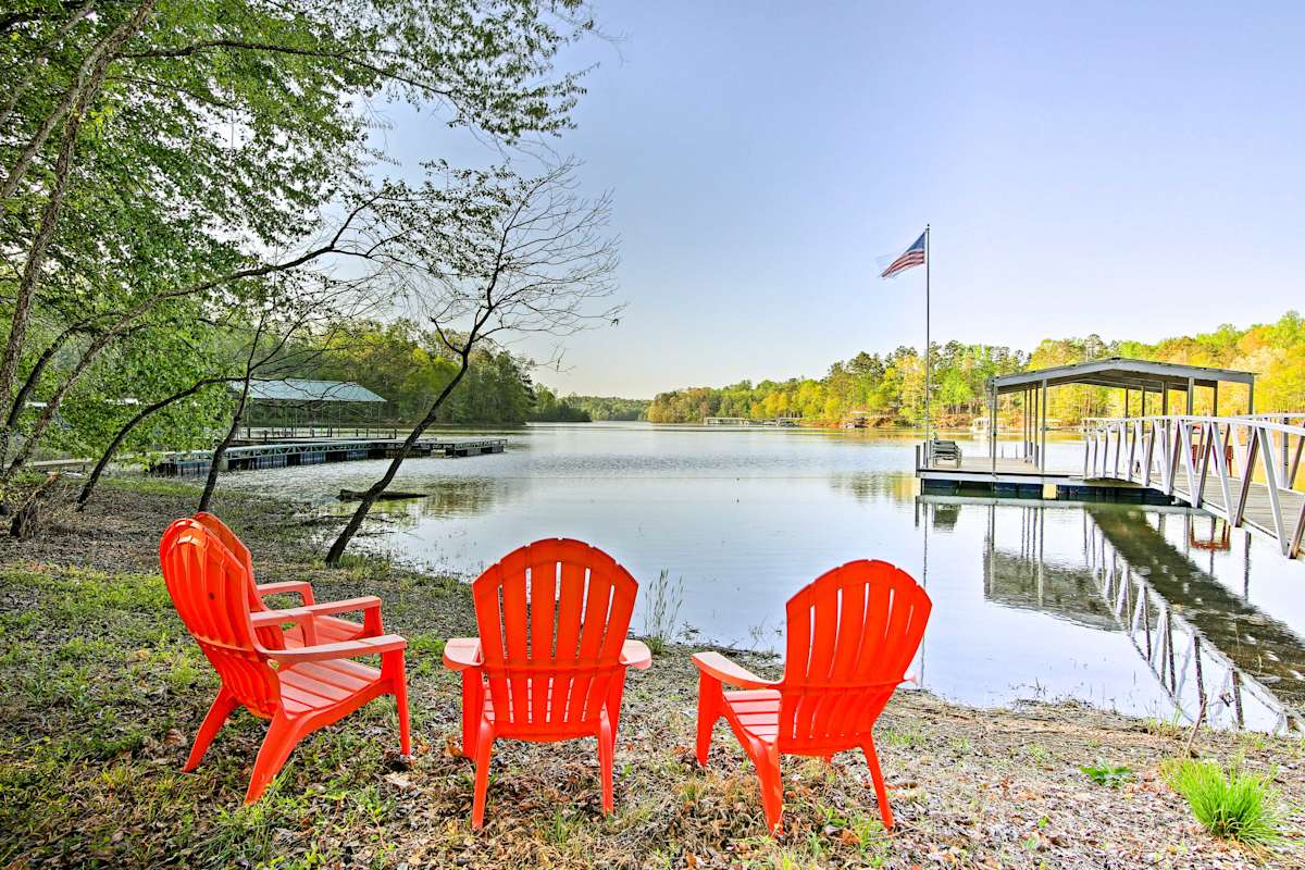 Waterfront Lake Hartwell Cabin W Dock Near Clemson