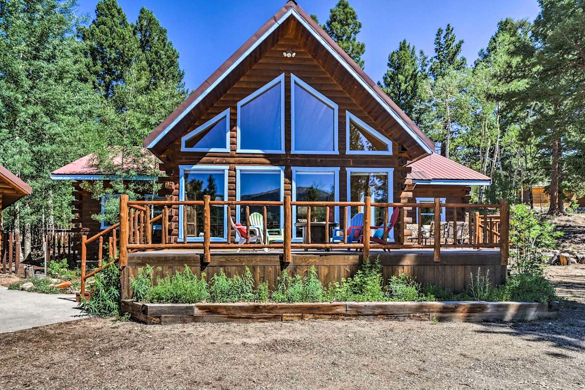 Quiet Twin Lakes Log Cabin W Lake Mtn Views